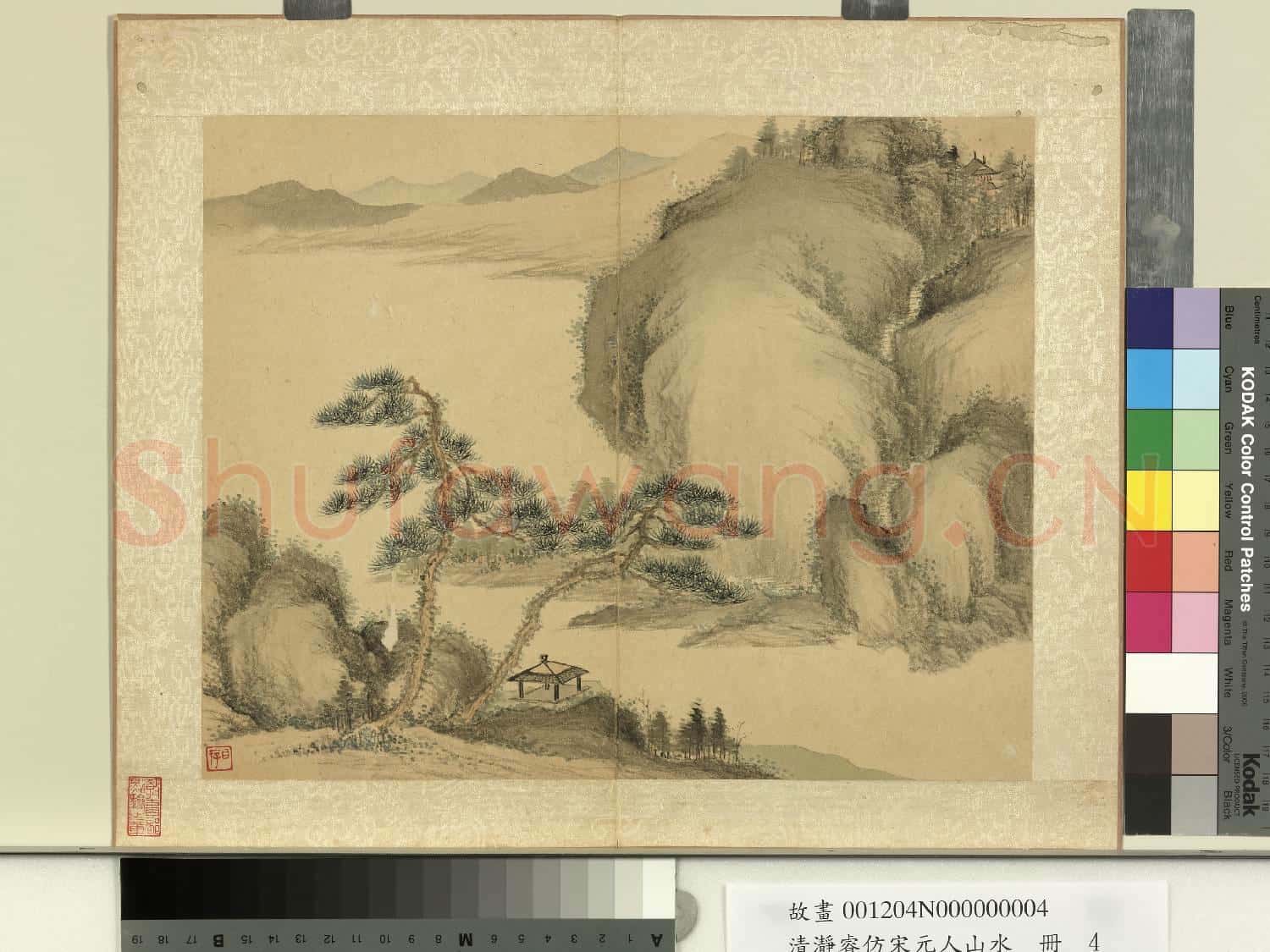 清瀞睿仿宋元人山水 冊 松溪亭子