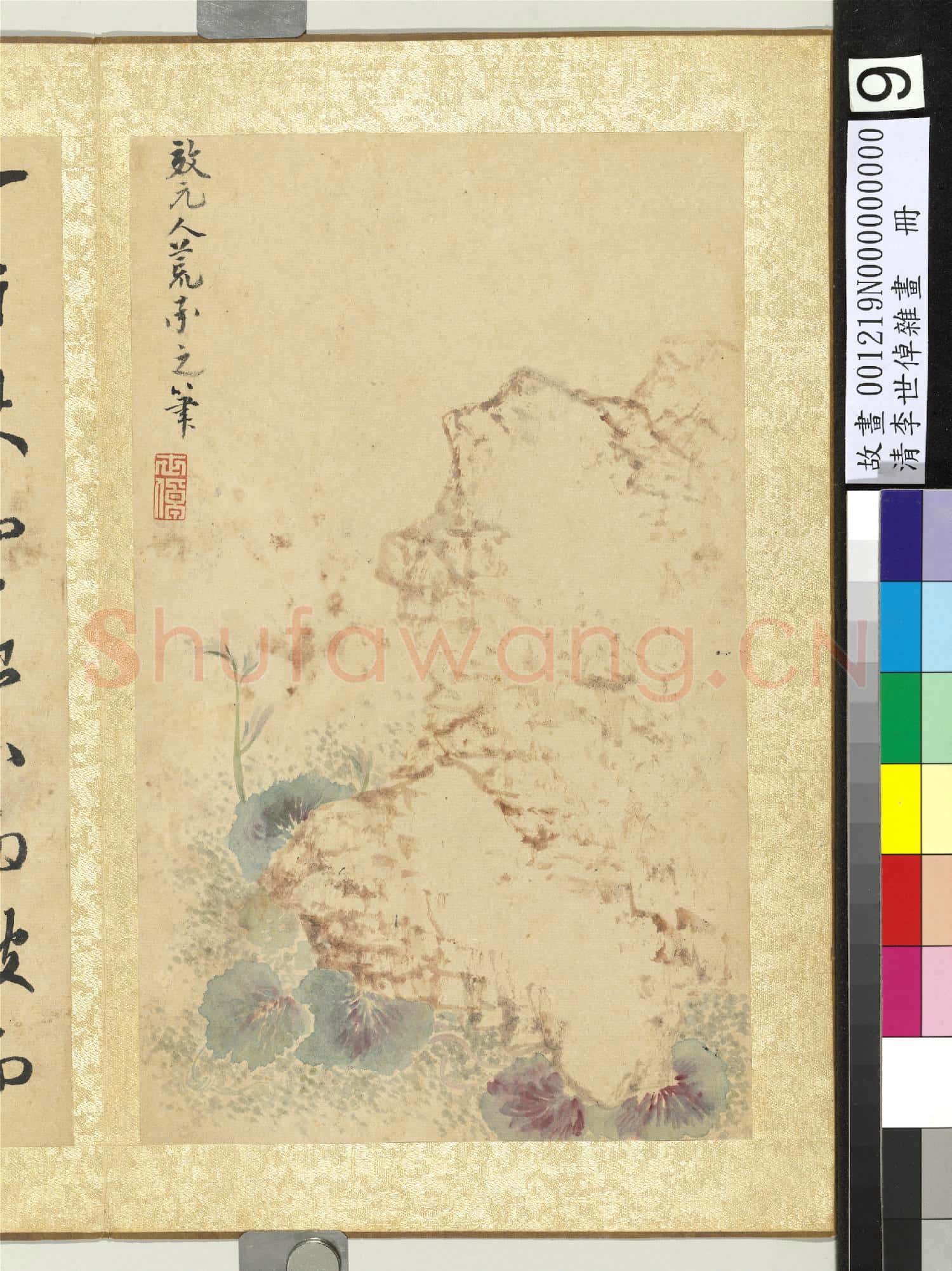 清李世倬雜畫 冊 宣石虎耳草
