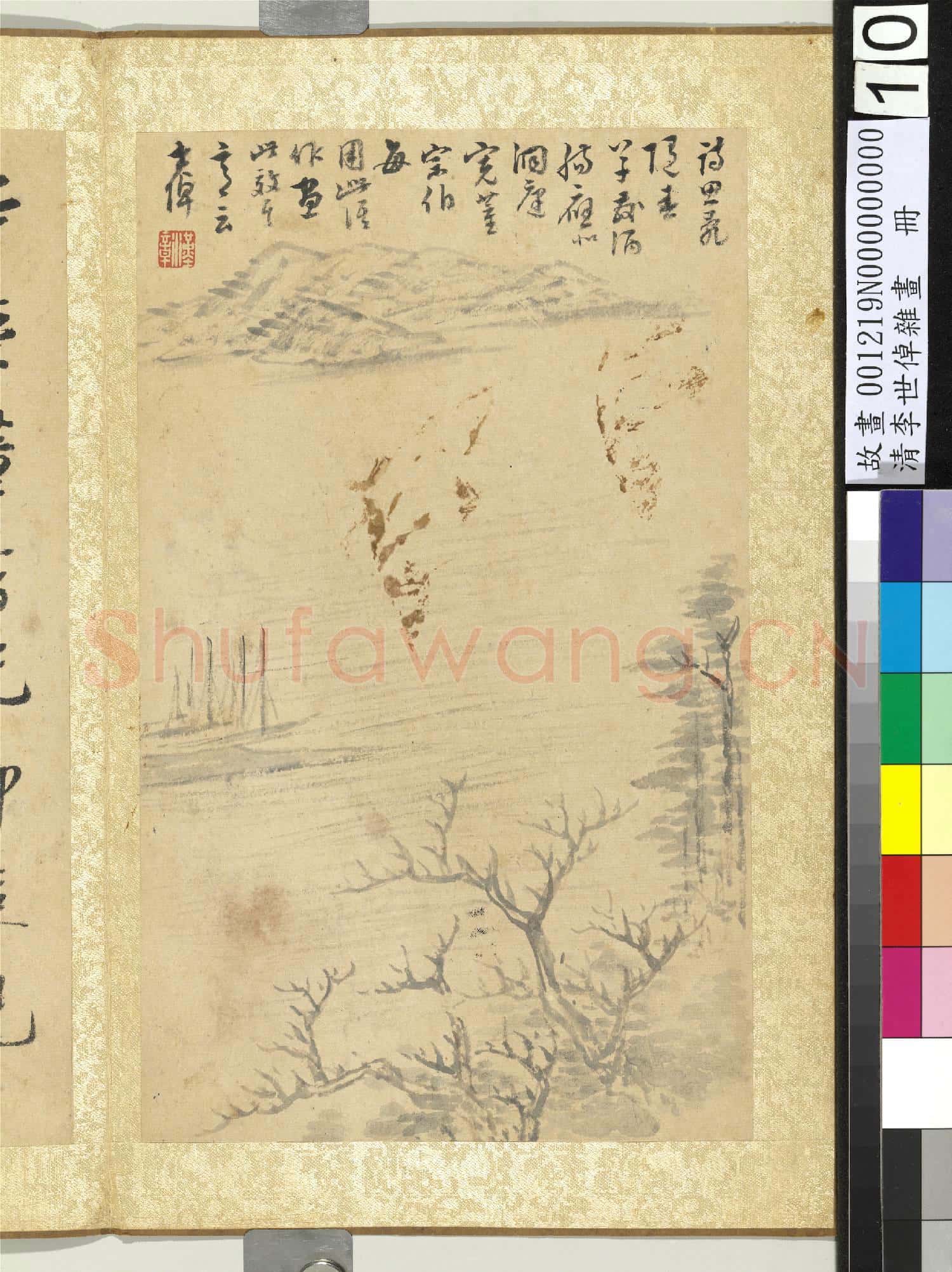 清李世倬雜畫 冊 平湖檣影