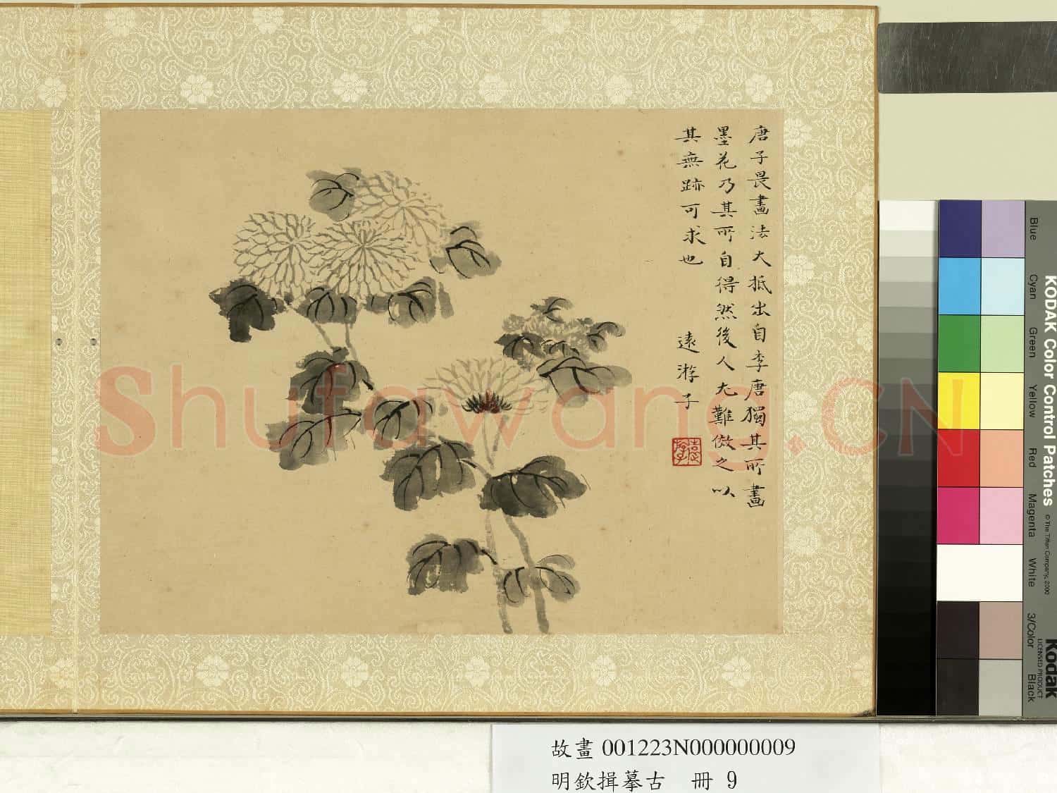 明欽揖摹古 冊 墨菊