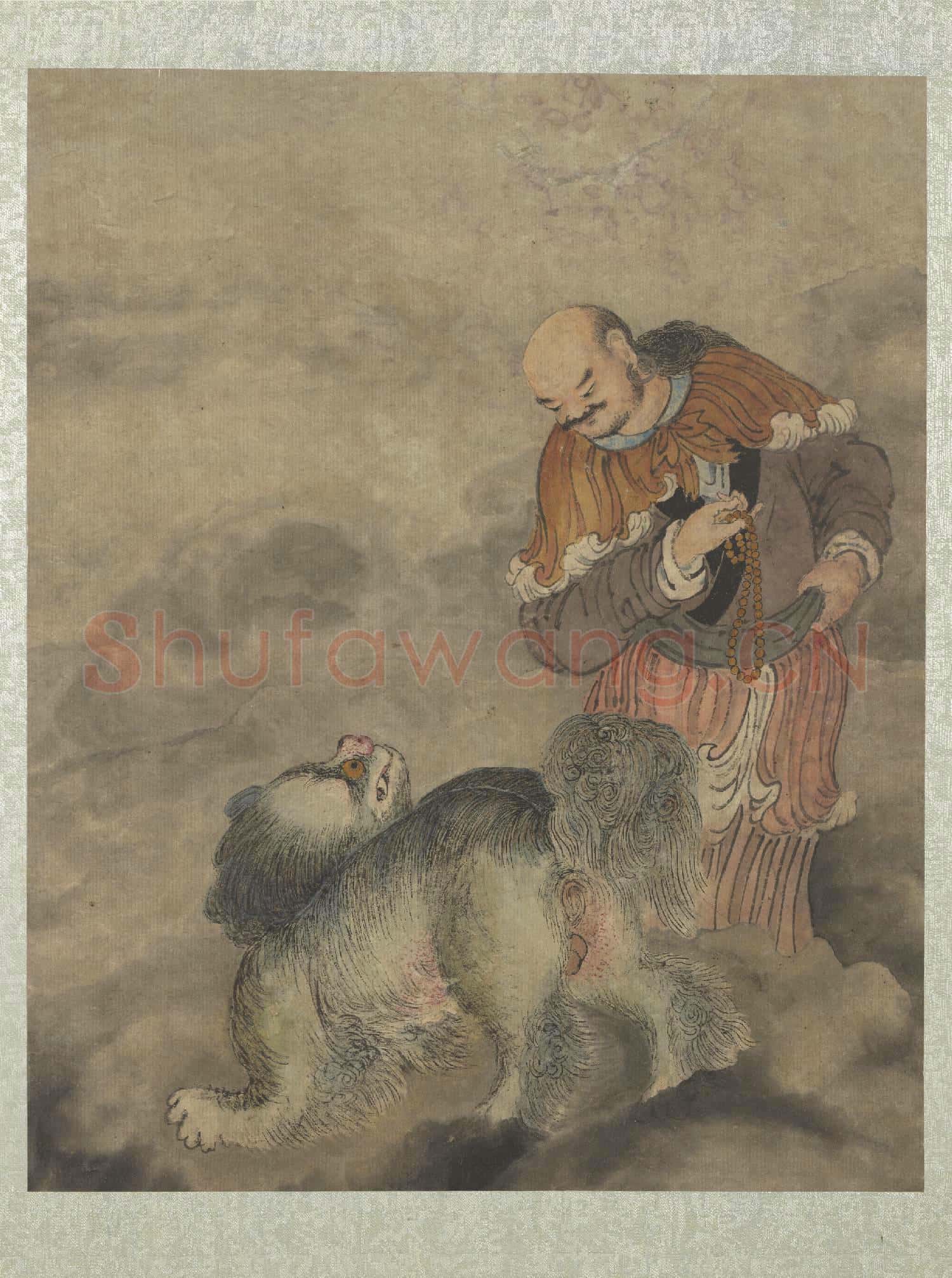 明鄭重十八應真像 冊 應真像(五)