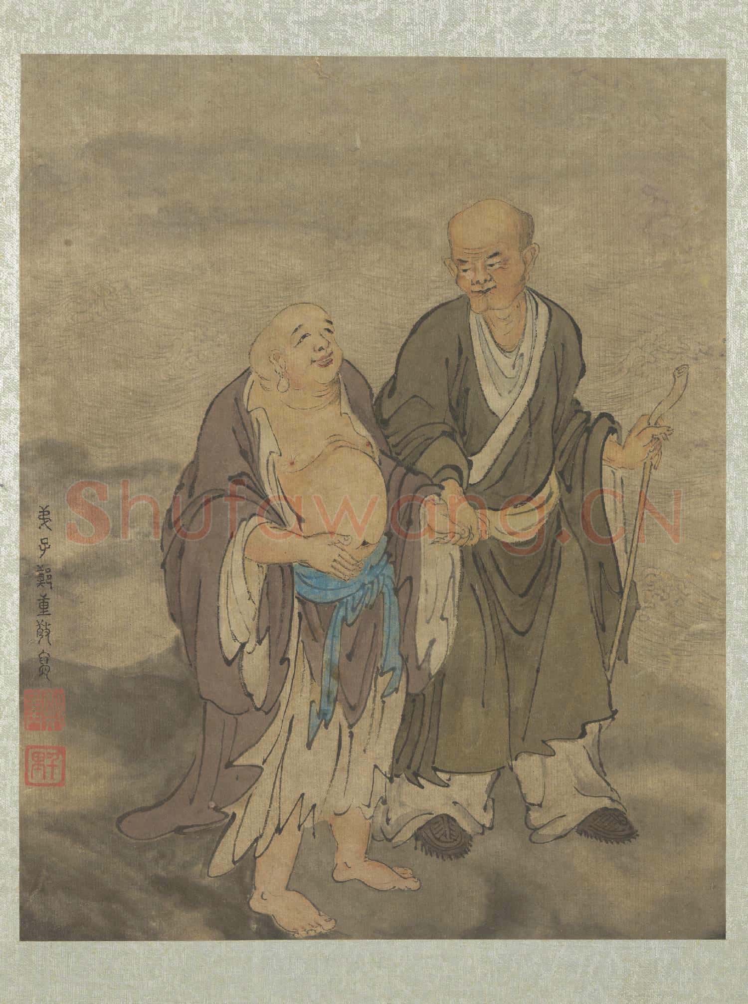 明鄭重十八應真像 冊 應真像(十二)