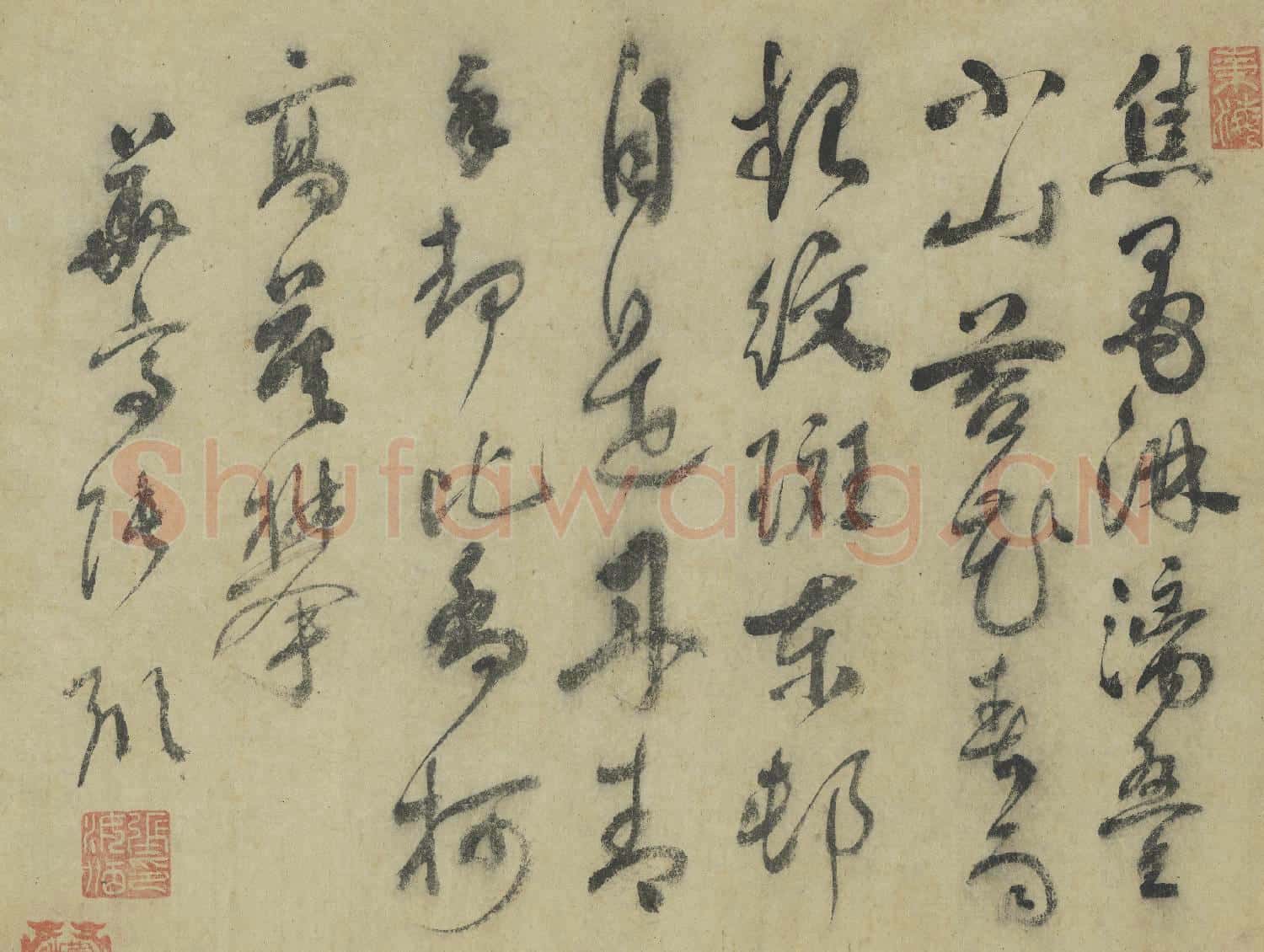 明周臣畫竹柏 軸
