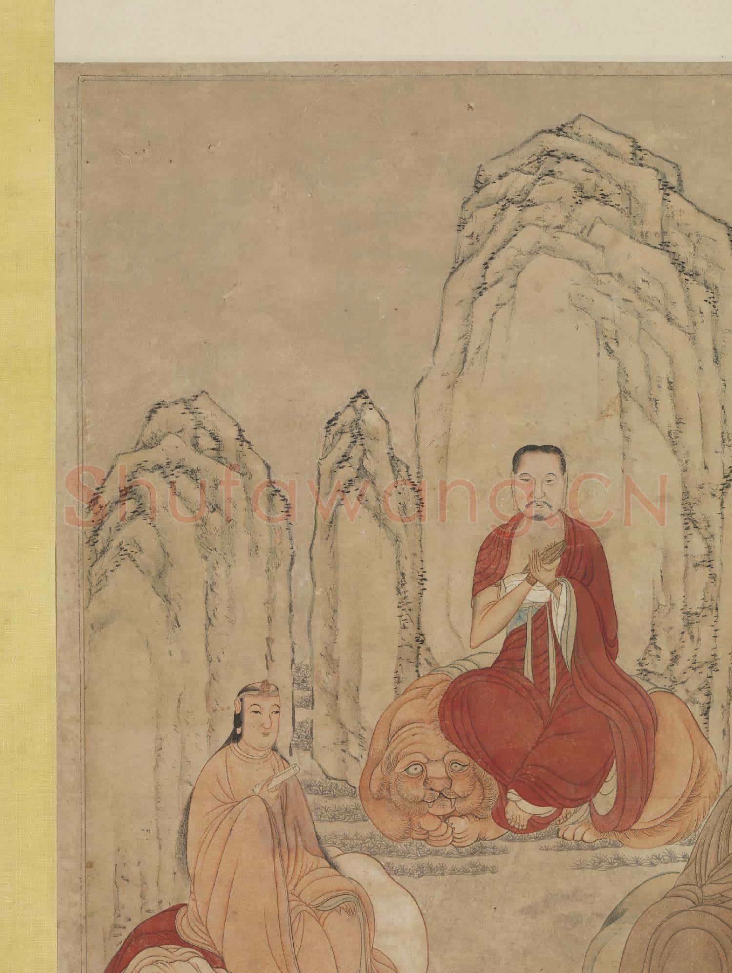 明仇英畫三大士像 軸
