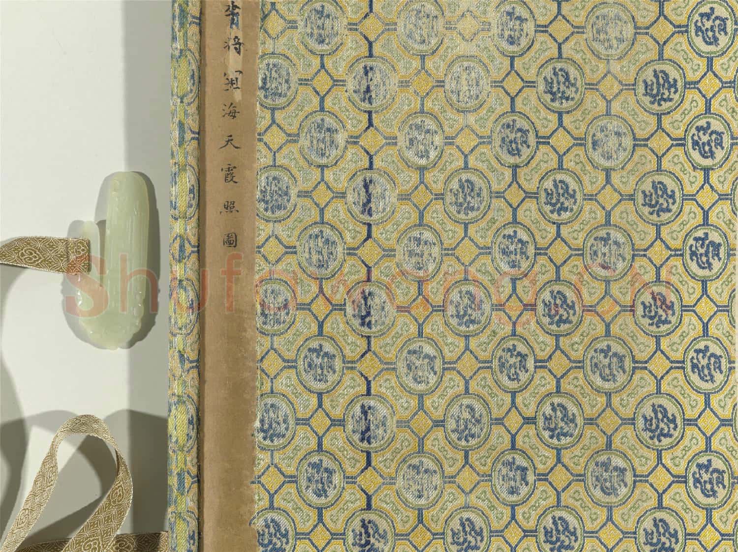 明仇英倣小李將軍海天霞照圖 卷