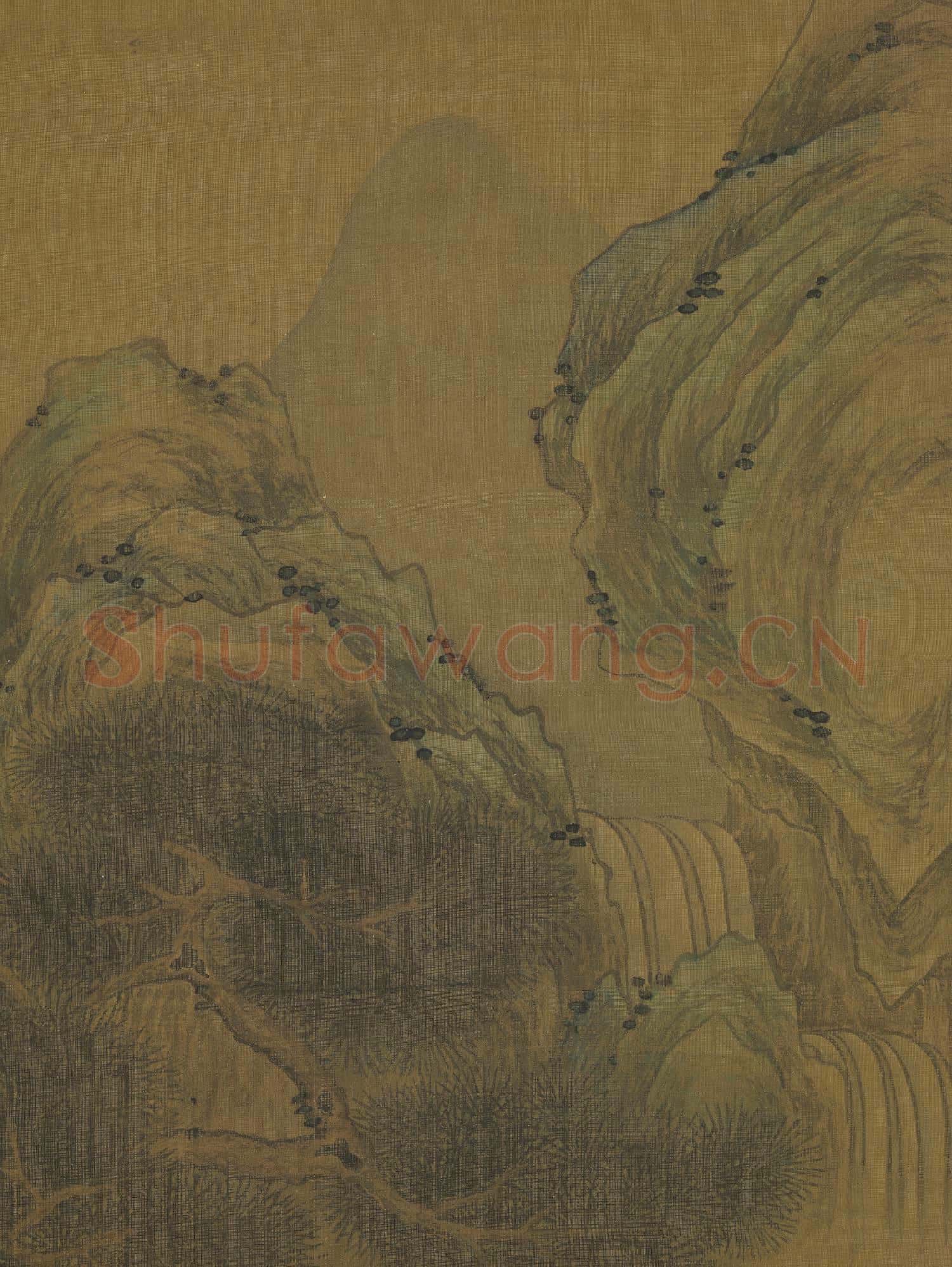 明呂紀畫松鶴長春 軸