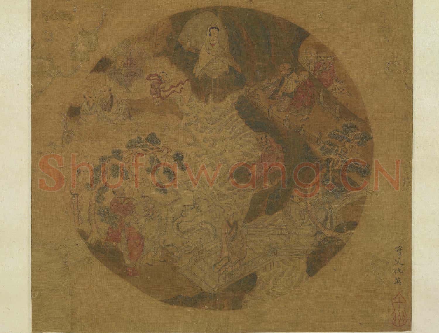 明仇英畫觀音 軸