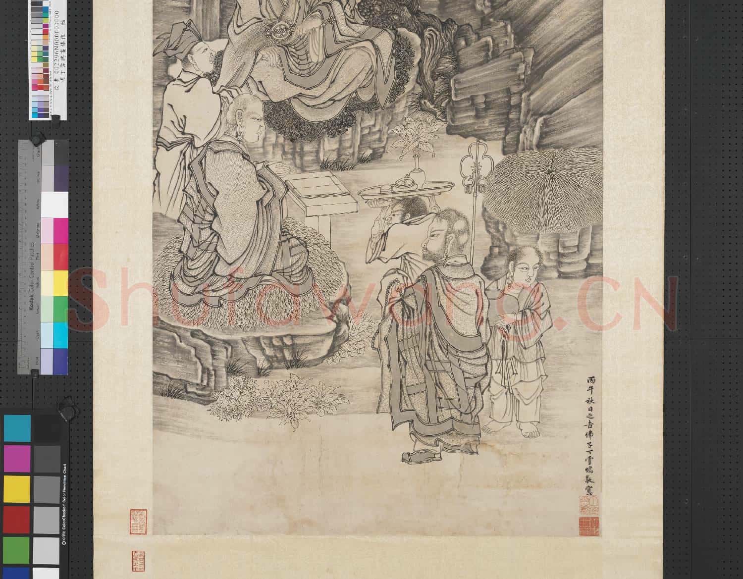 明丁雲鵬畫佛像 軸