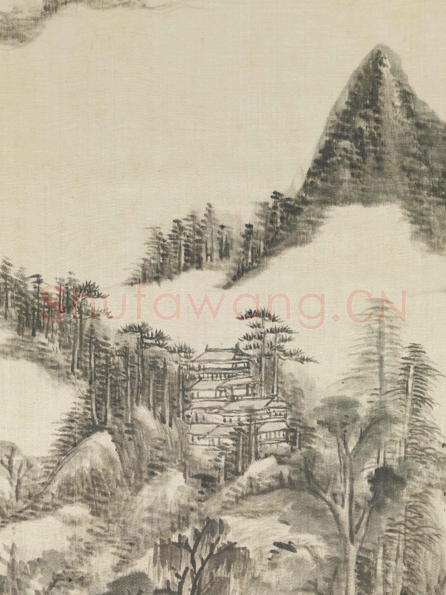 清王原祁山水 軸