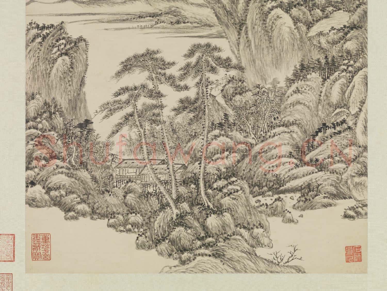 清王原祁畫山水 軸