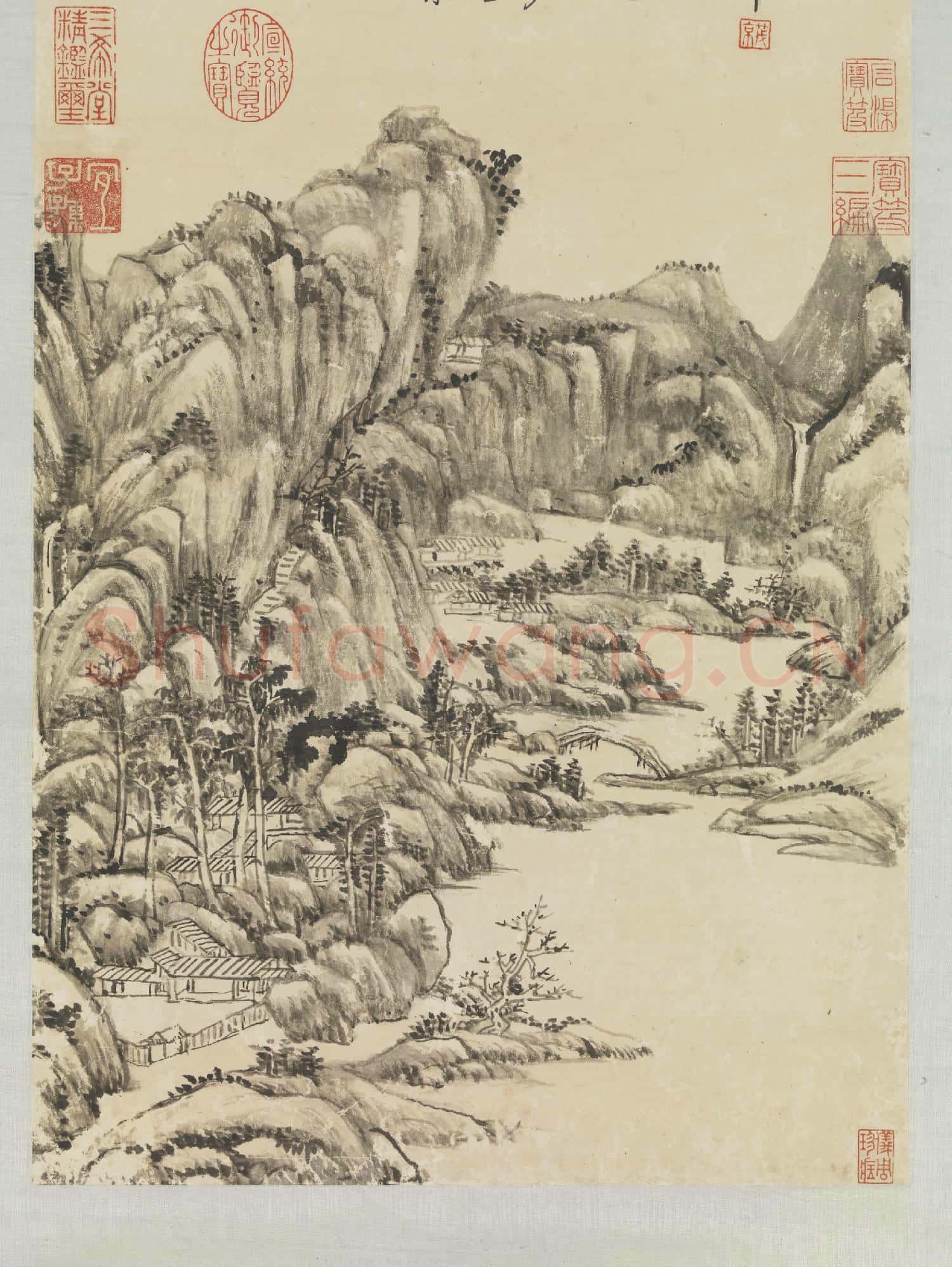清王原祁畫山水 軸