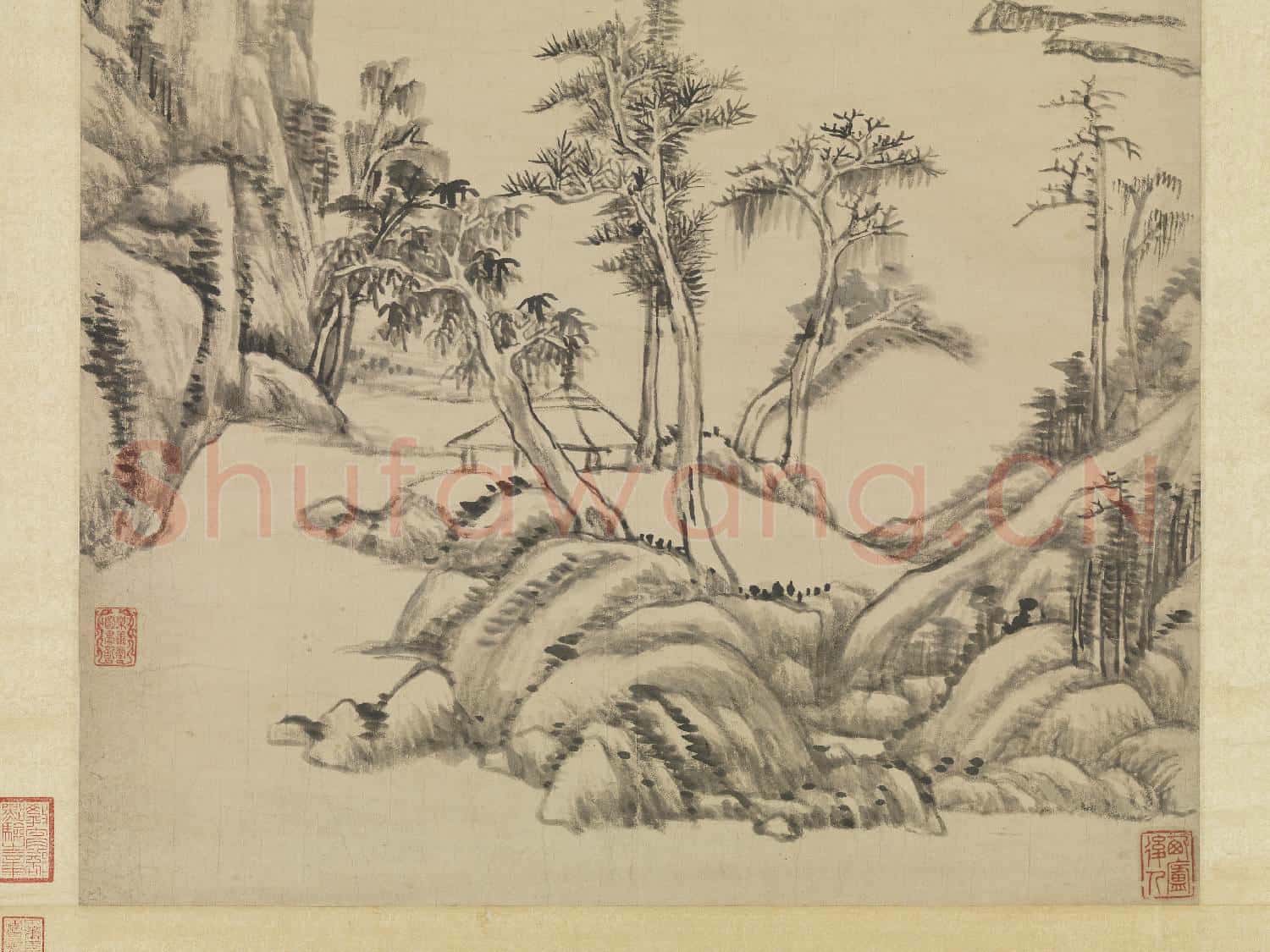 清王原祁仿黃公望山水 軸