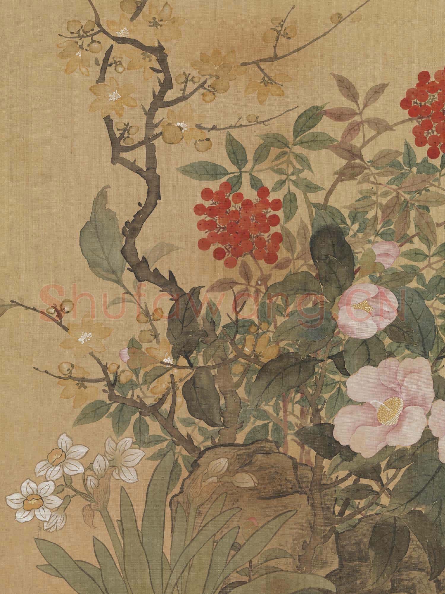 清陳書歲朝麗景 軸