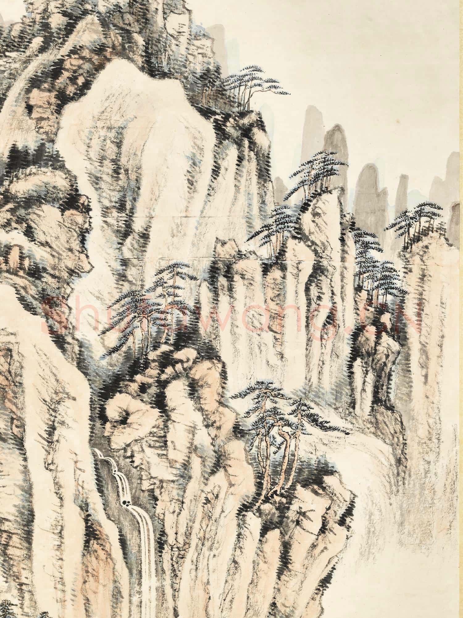 清沈宗敬千岩環秀山陰丘壑圖 軸