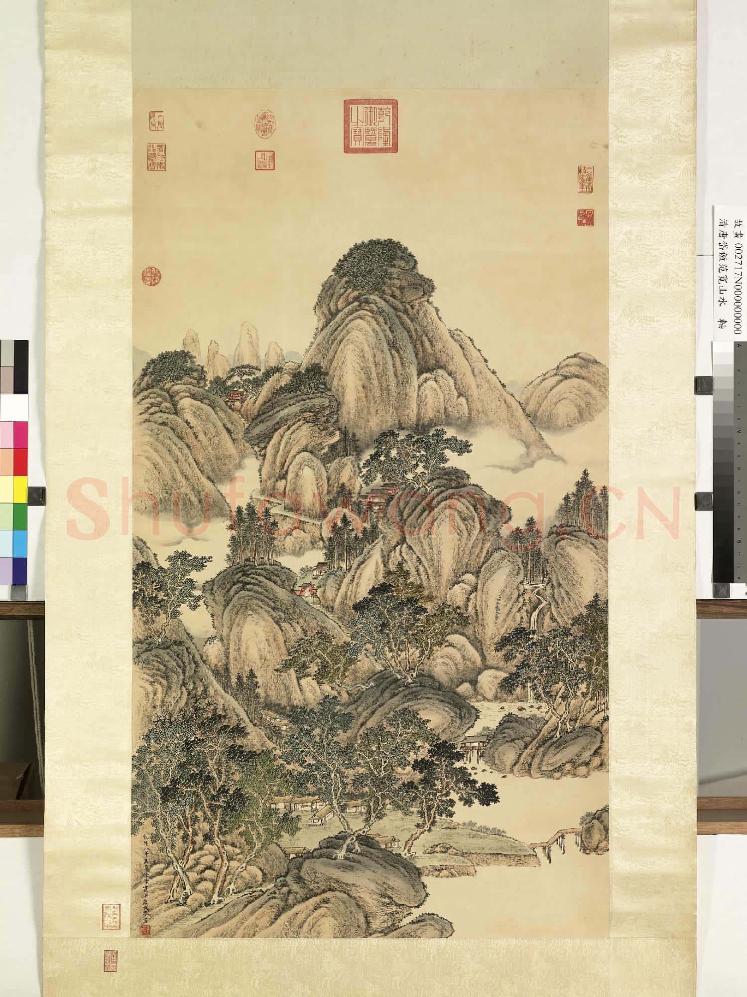 清唐岱倣范寬山水 軸