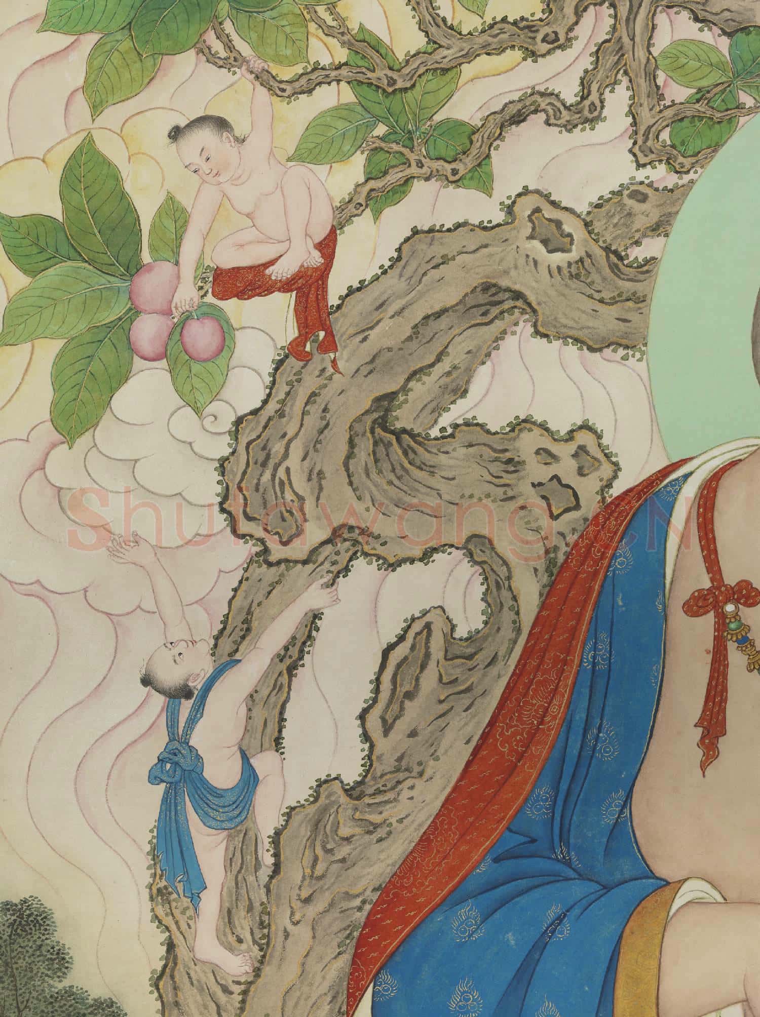 清姚文瀚畫第十八嘎沙鴉巴達喇瑪尊者 軸