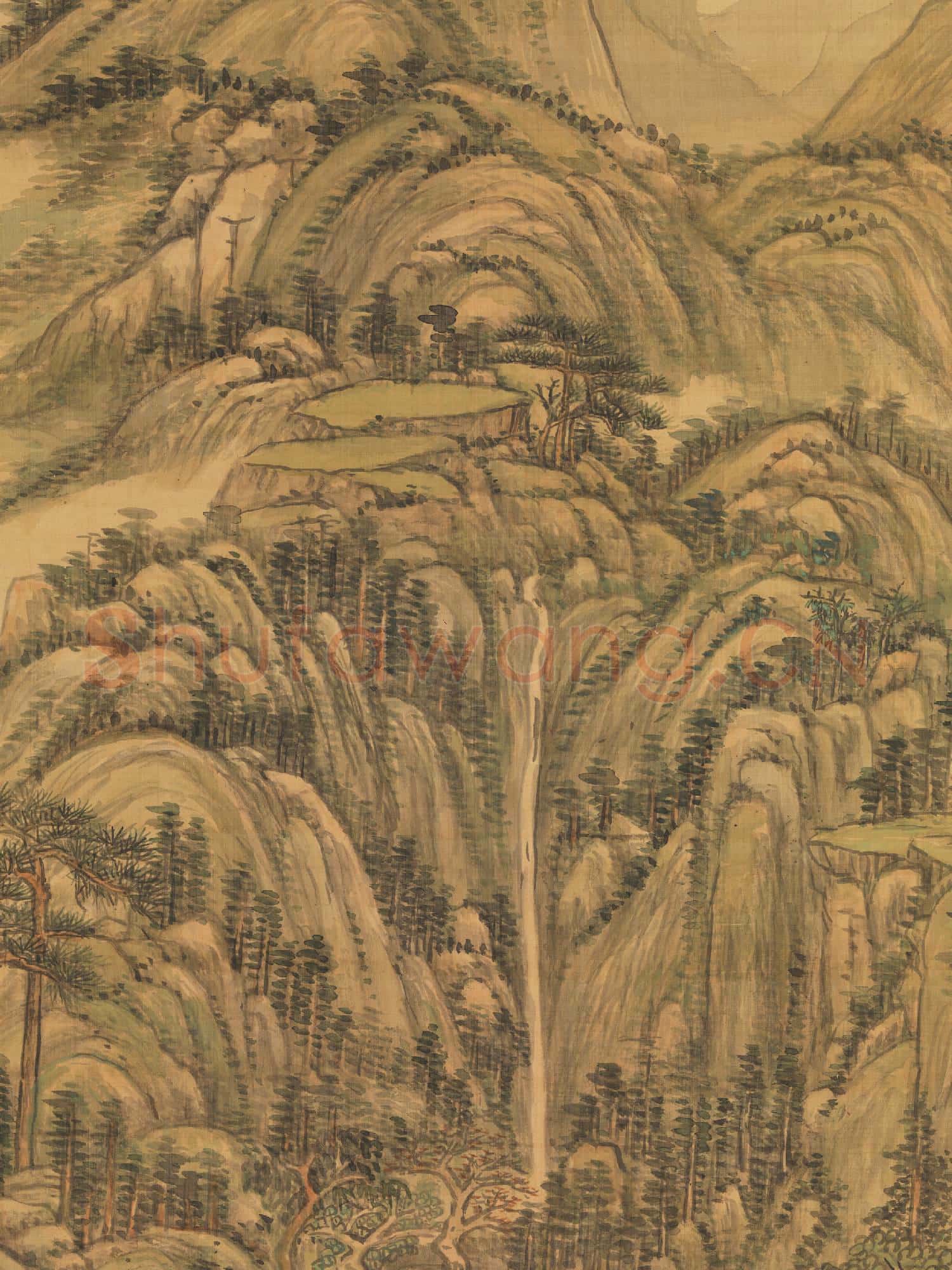 清王原祁松亭山色 軸