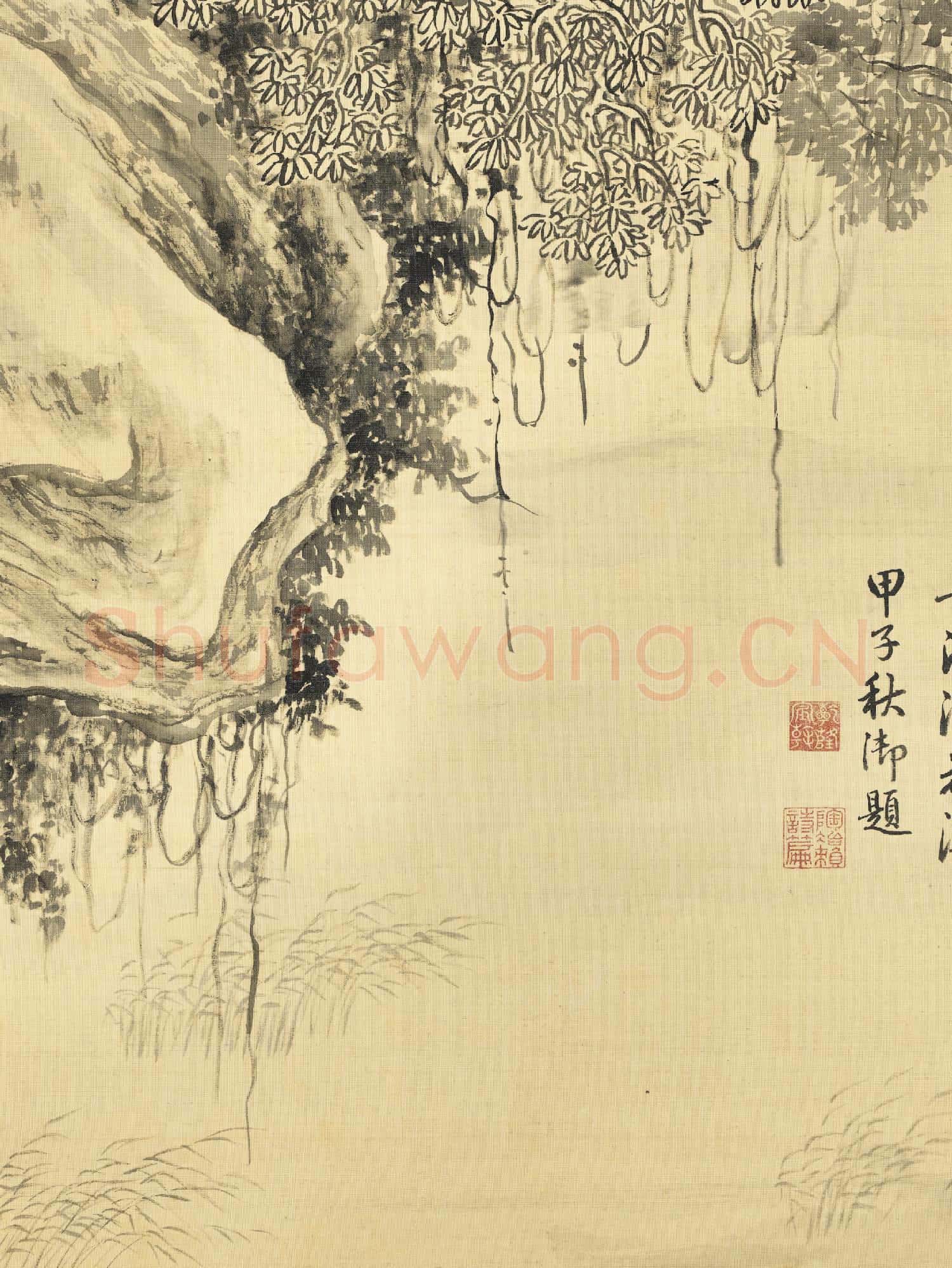 清董邦達蘆汀泛月 軸