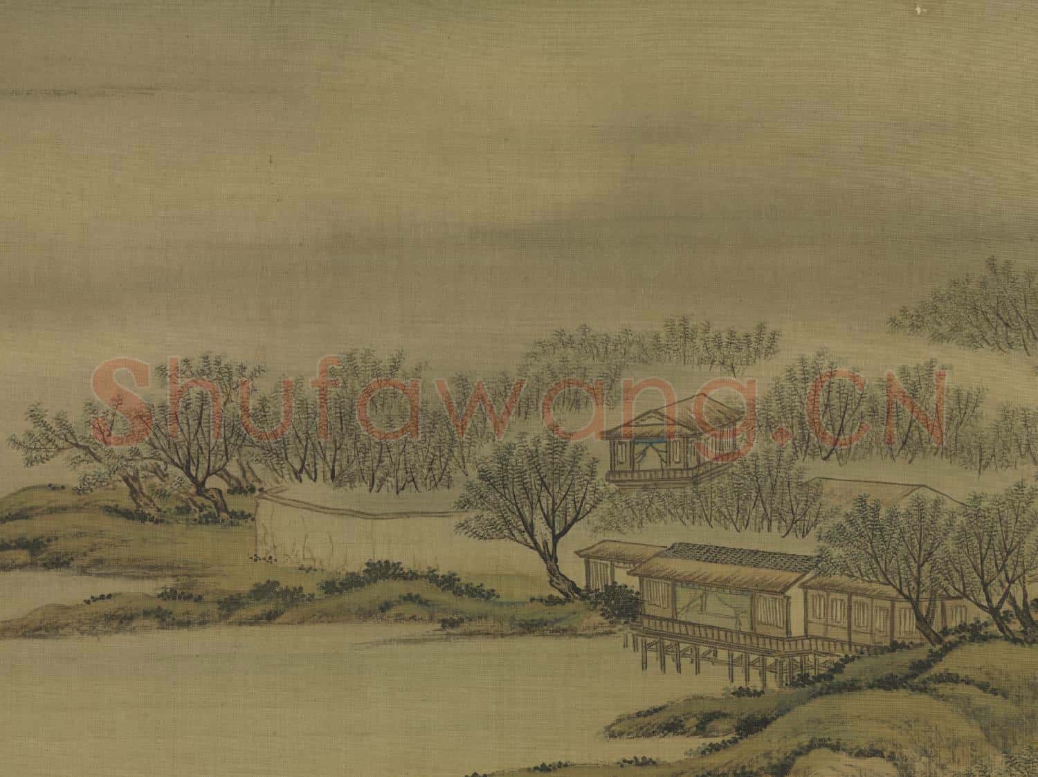 清畫院畫十二月月令圖四月 軸