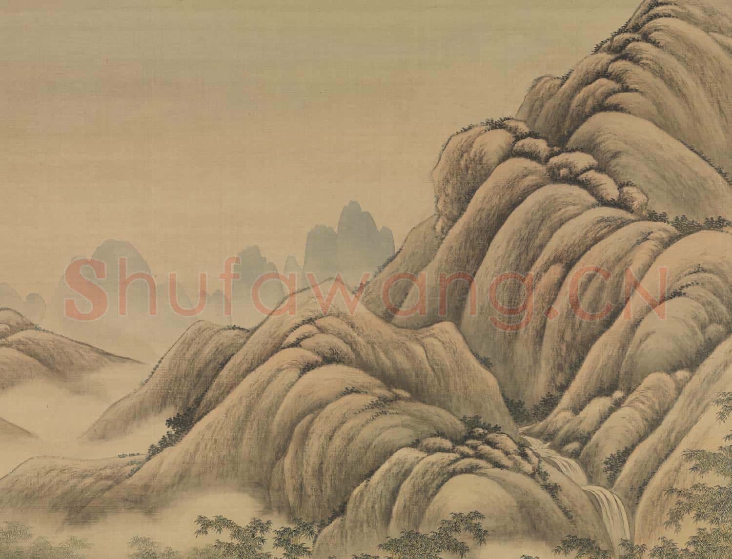 清畫院畫十二月月令圖十月 軸