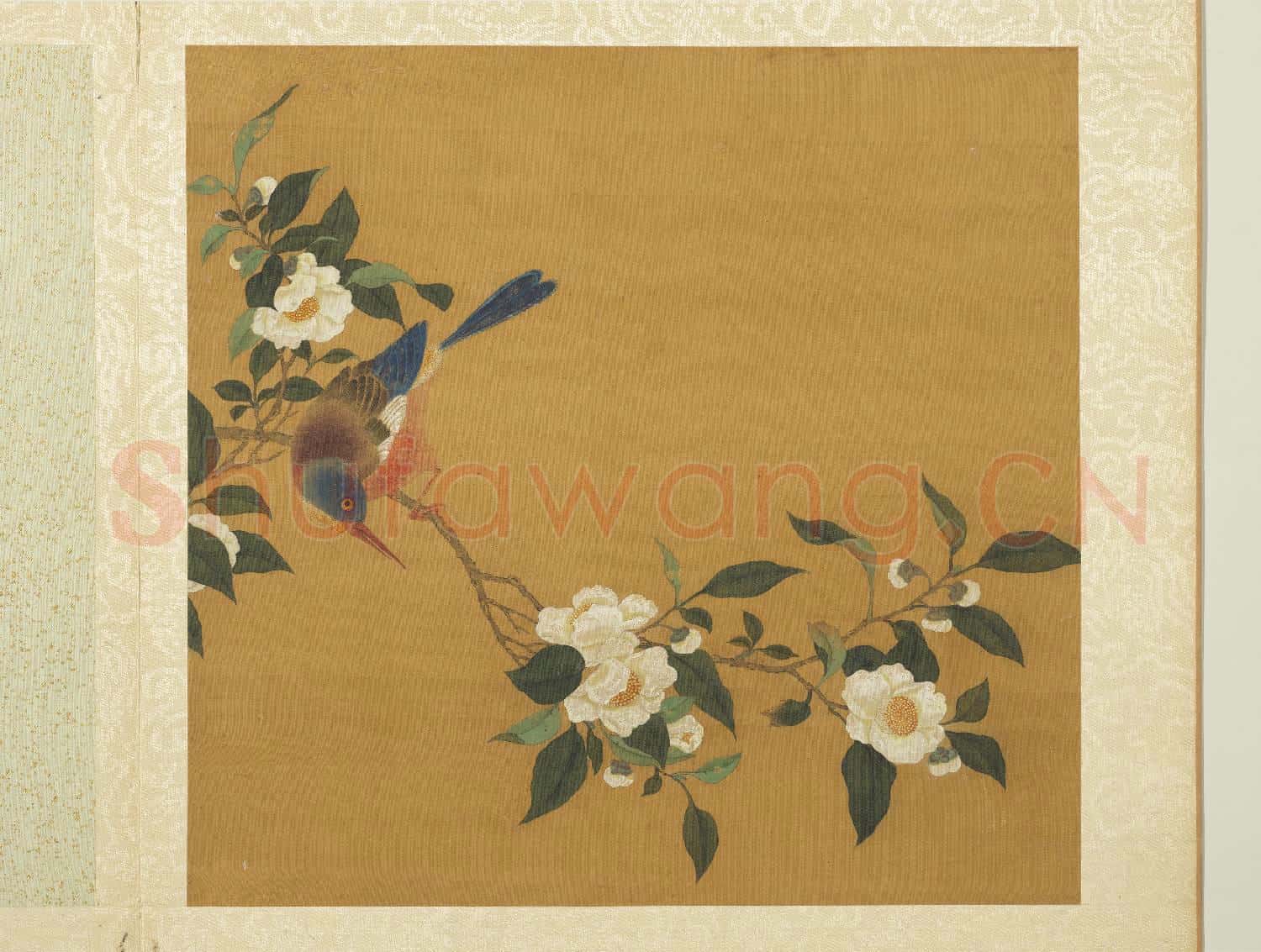 五代後蜀黃筌長春花鳥 冊 茶花翎毛