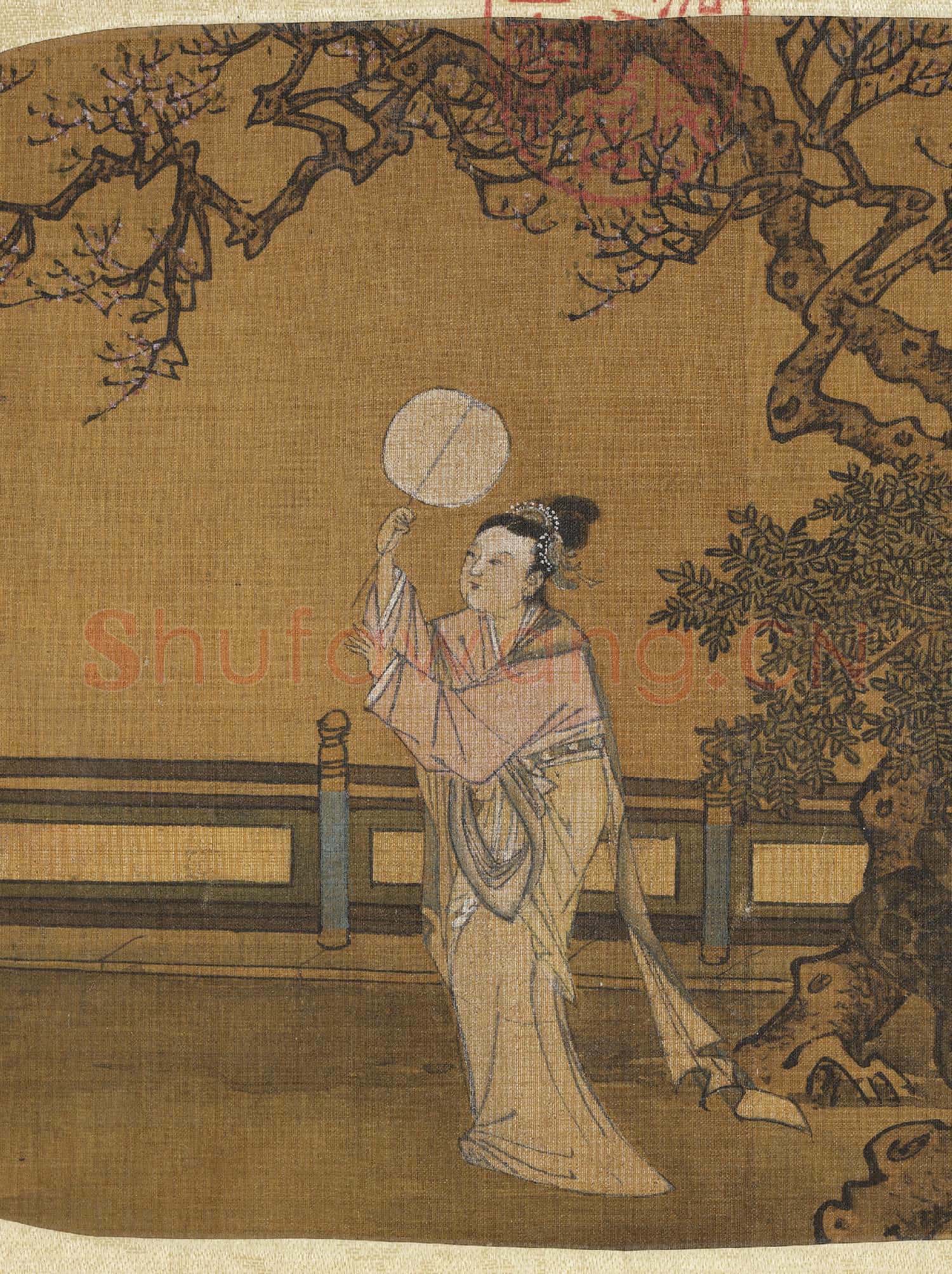 宋劉松年真蹟 冊 桃花仕女