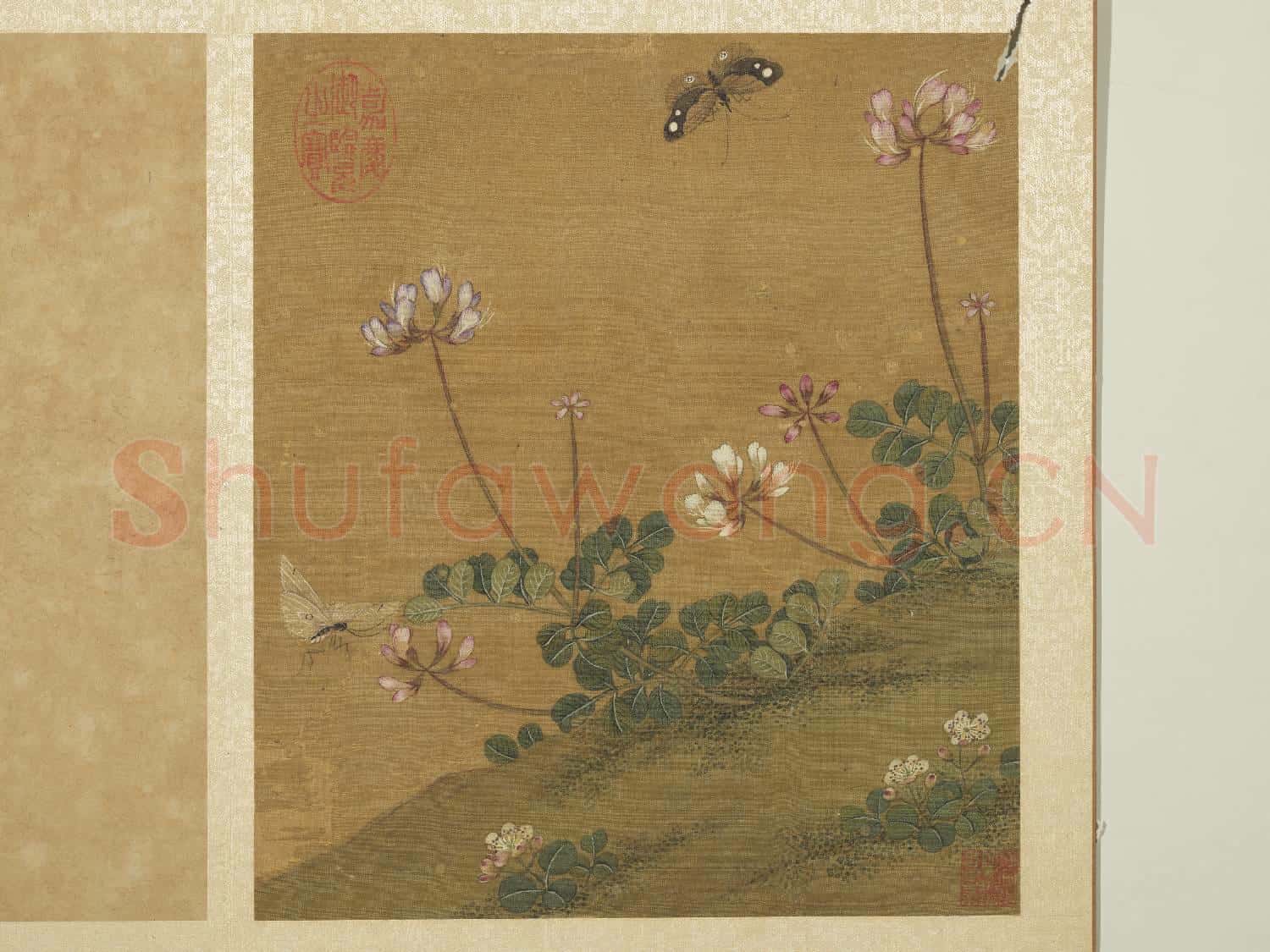 宋錢選寫生圖 冊 花草蝶蛾