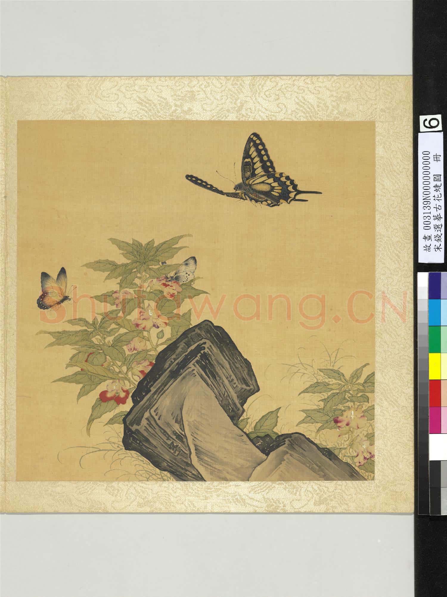 宋錢選摹古花蜨圖 冊 鳳仙花