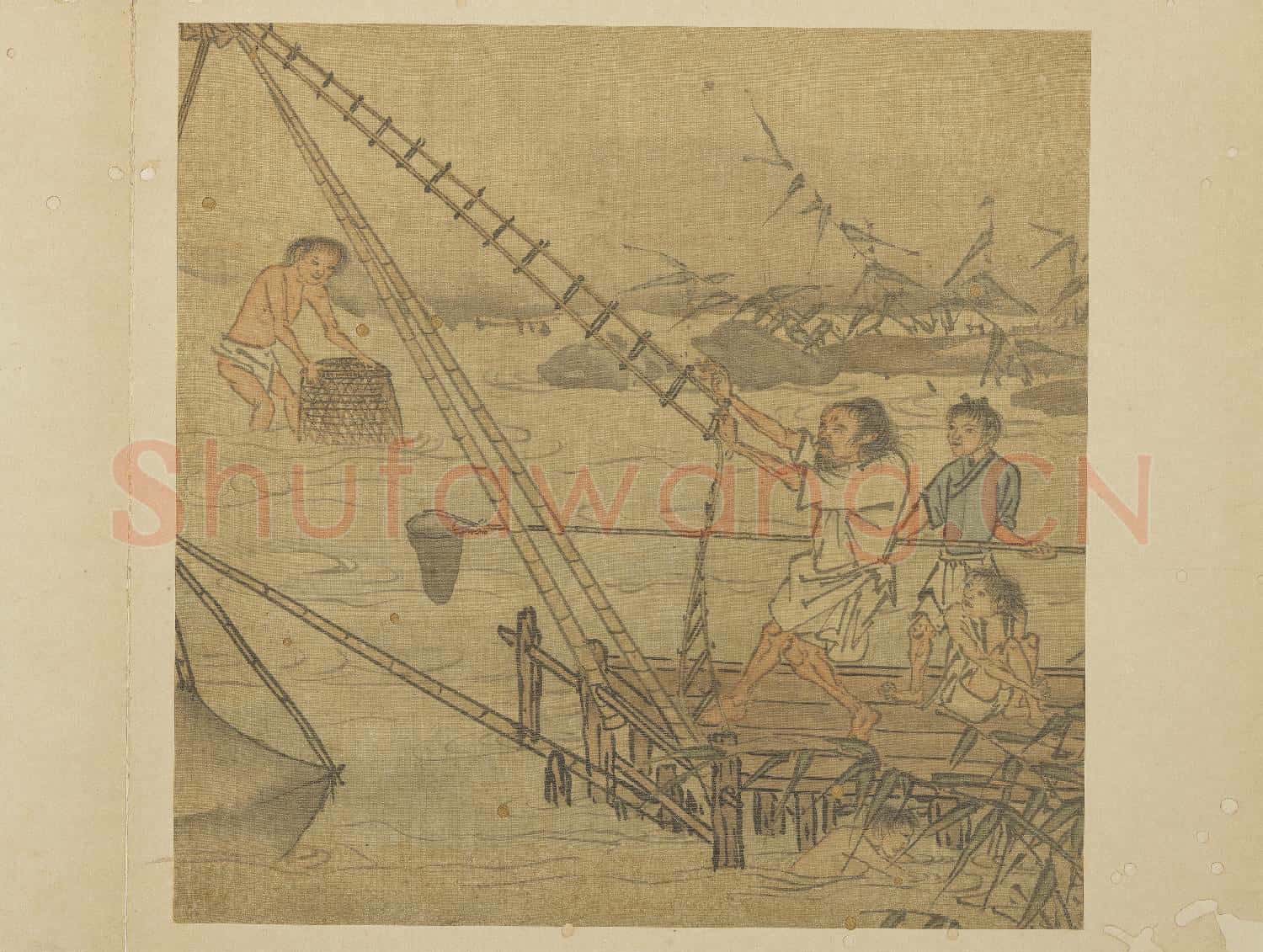 明戴進太平樂事 冊 捕魚