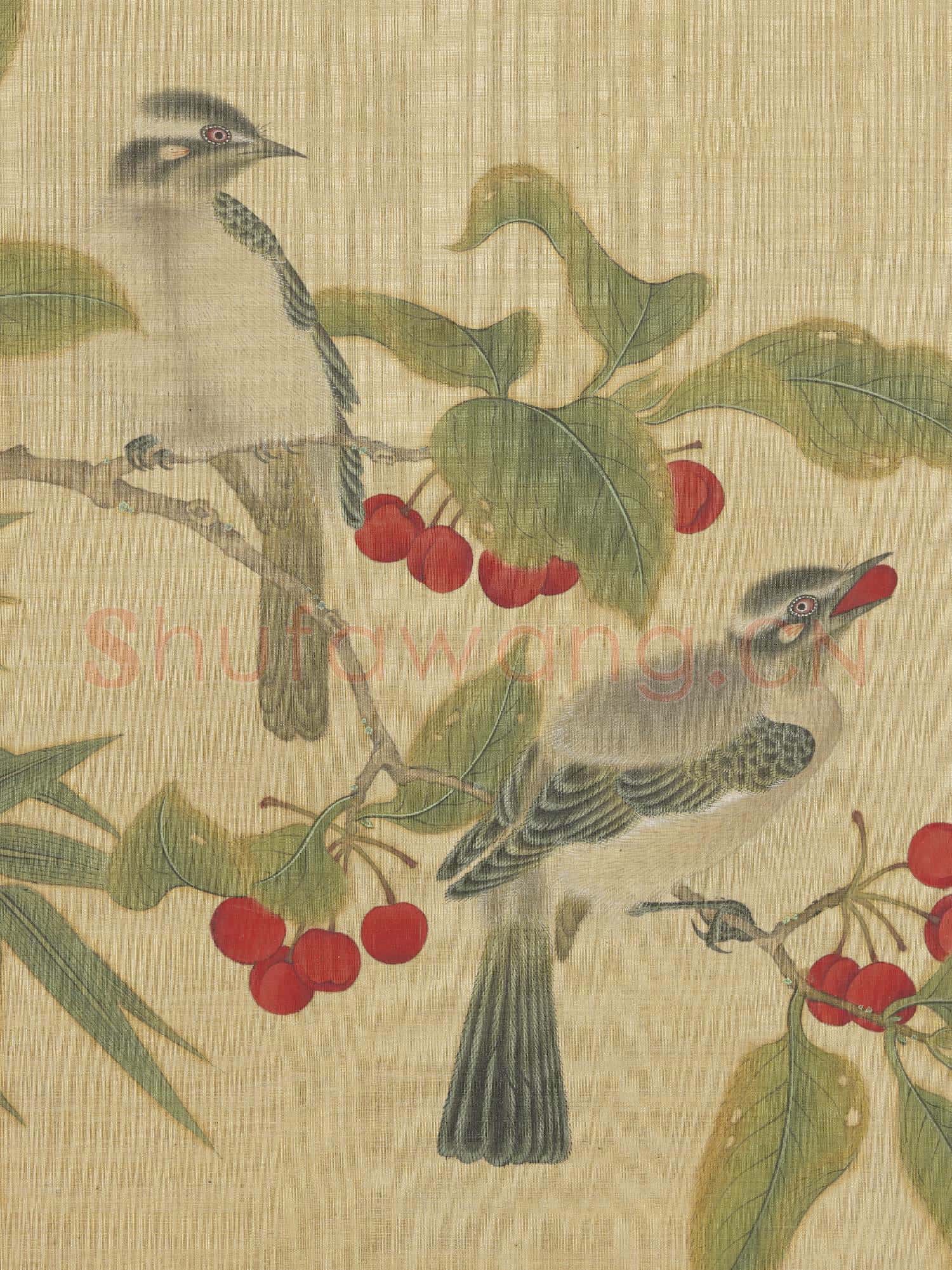 明仇英花鳥 冊 櫻桃