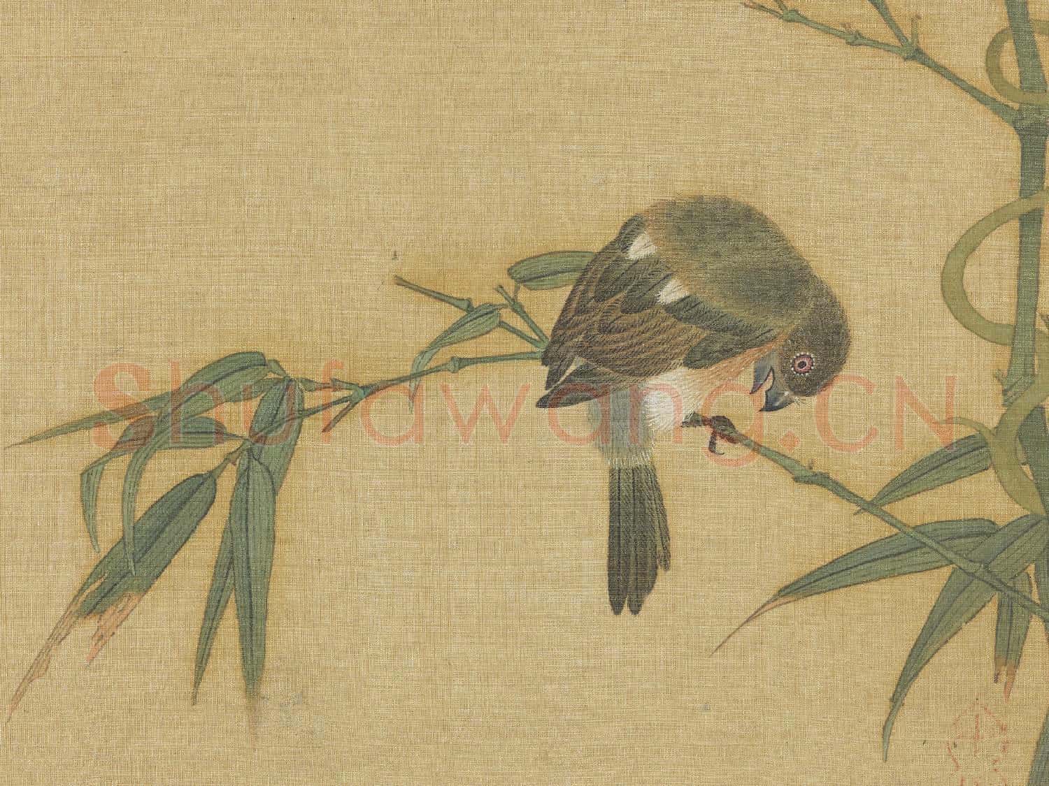 明仇英花鳥 冊 牽牛花