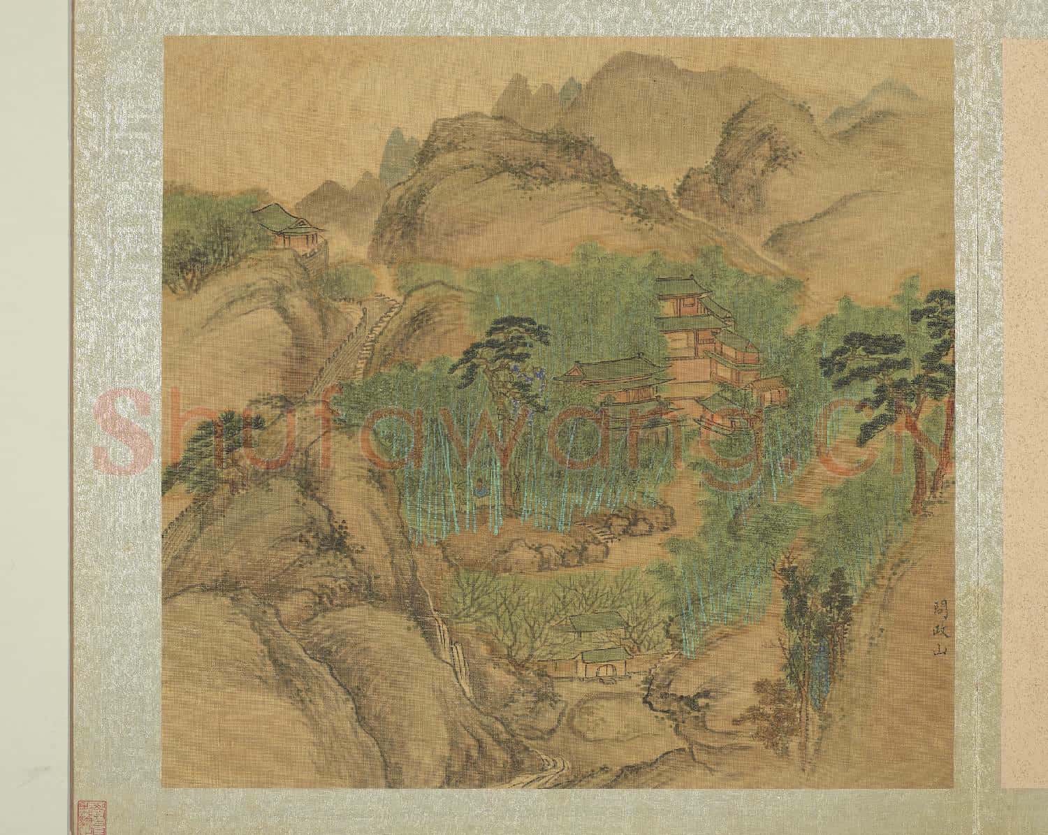 明周用畫新安十景圖 冊 問政山