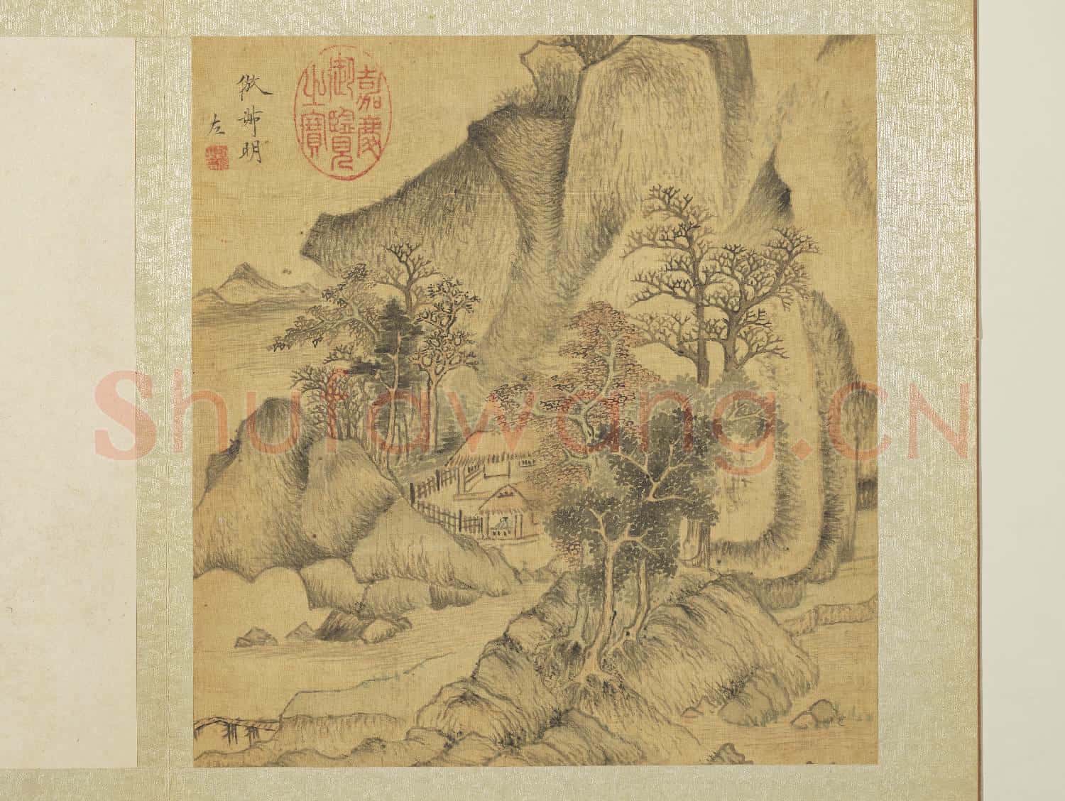明趙左山水 冊 倣王蒙山水