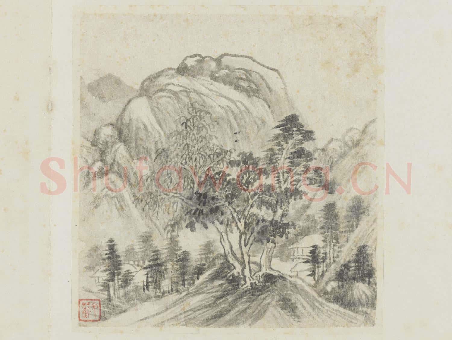 明李流芳山水寫生 冊 雲壑叢林