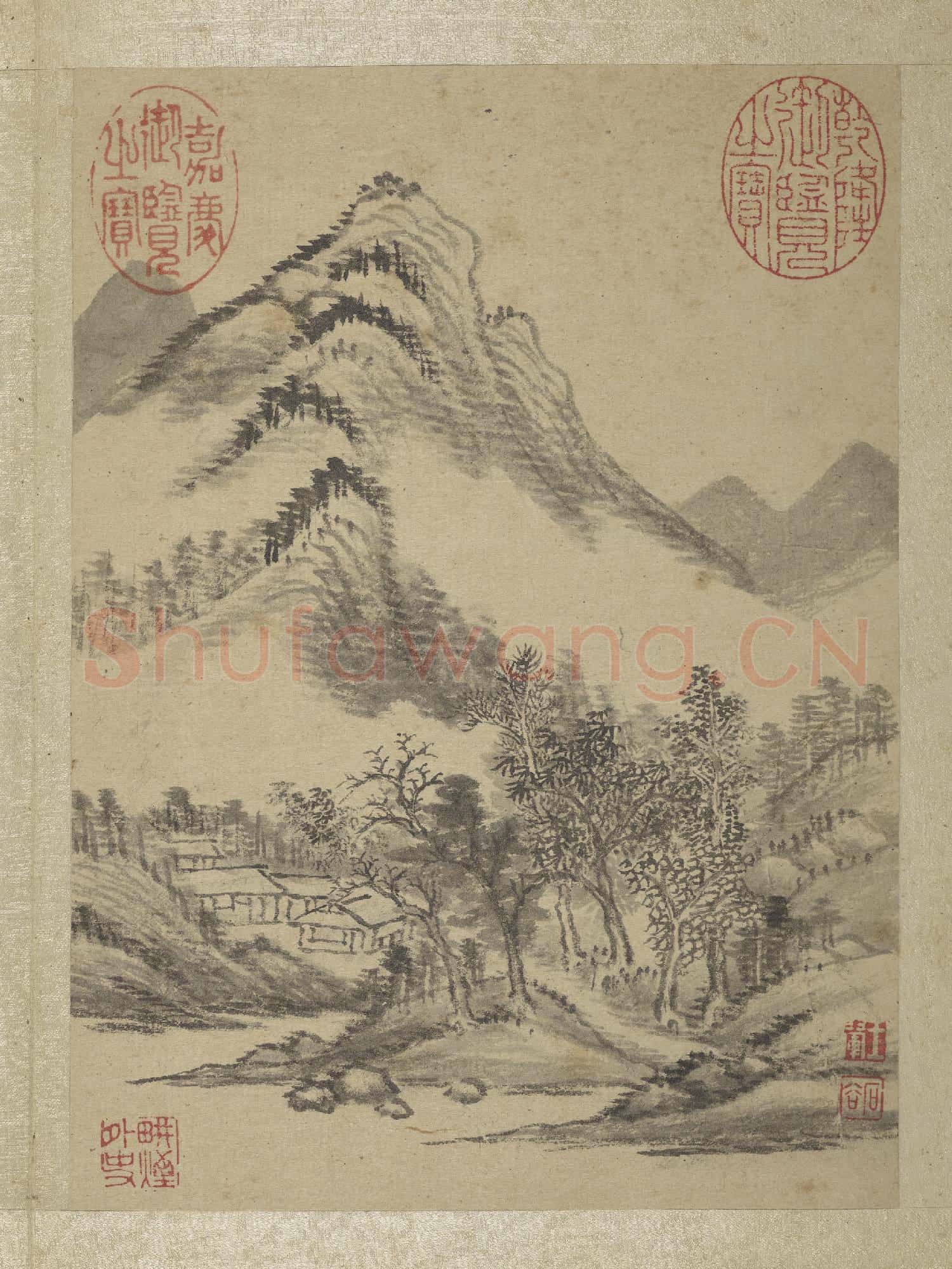 清王翬畫山水 冊 山居靜雲