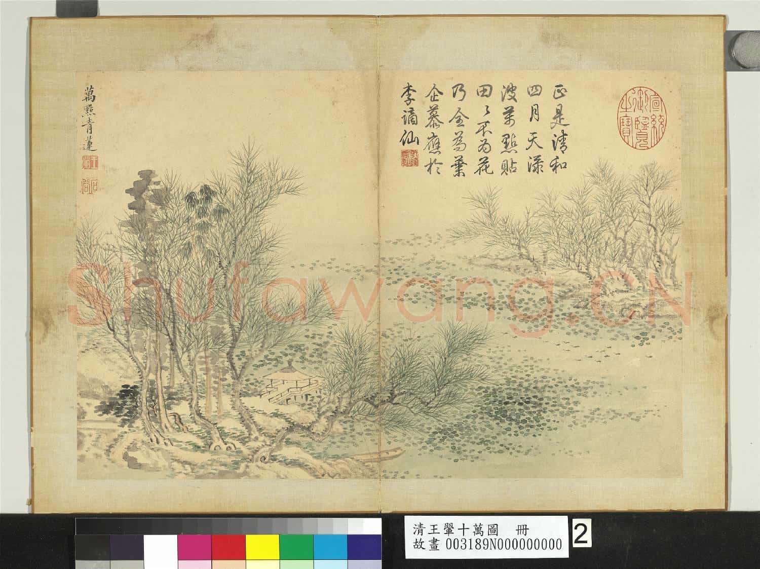 清王翬十萬圖 冊 萬點青蓮