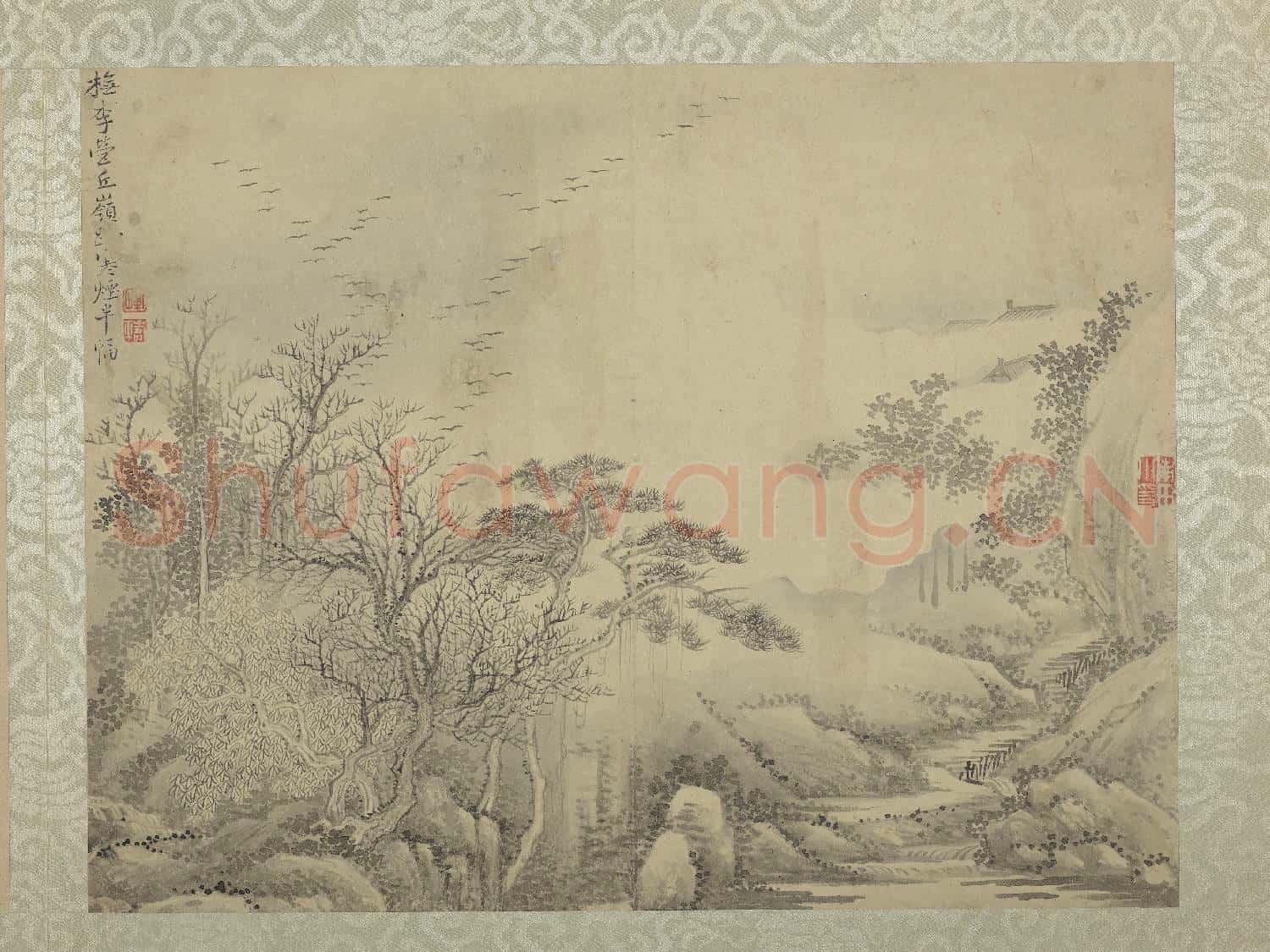 清惲壽平仿古山水 冊 仿李營丘嶺路寒煙
