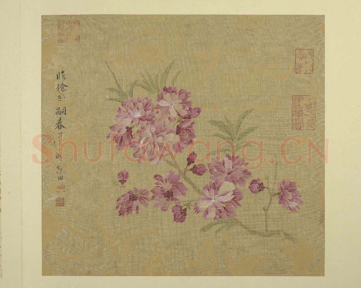 清惲壽平畫花卉 冊 臨徐崇嗣春風圖
