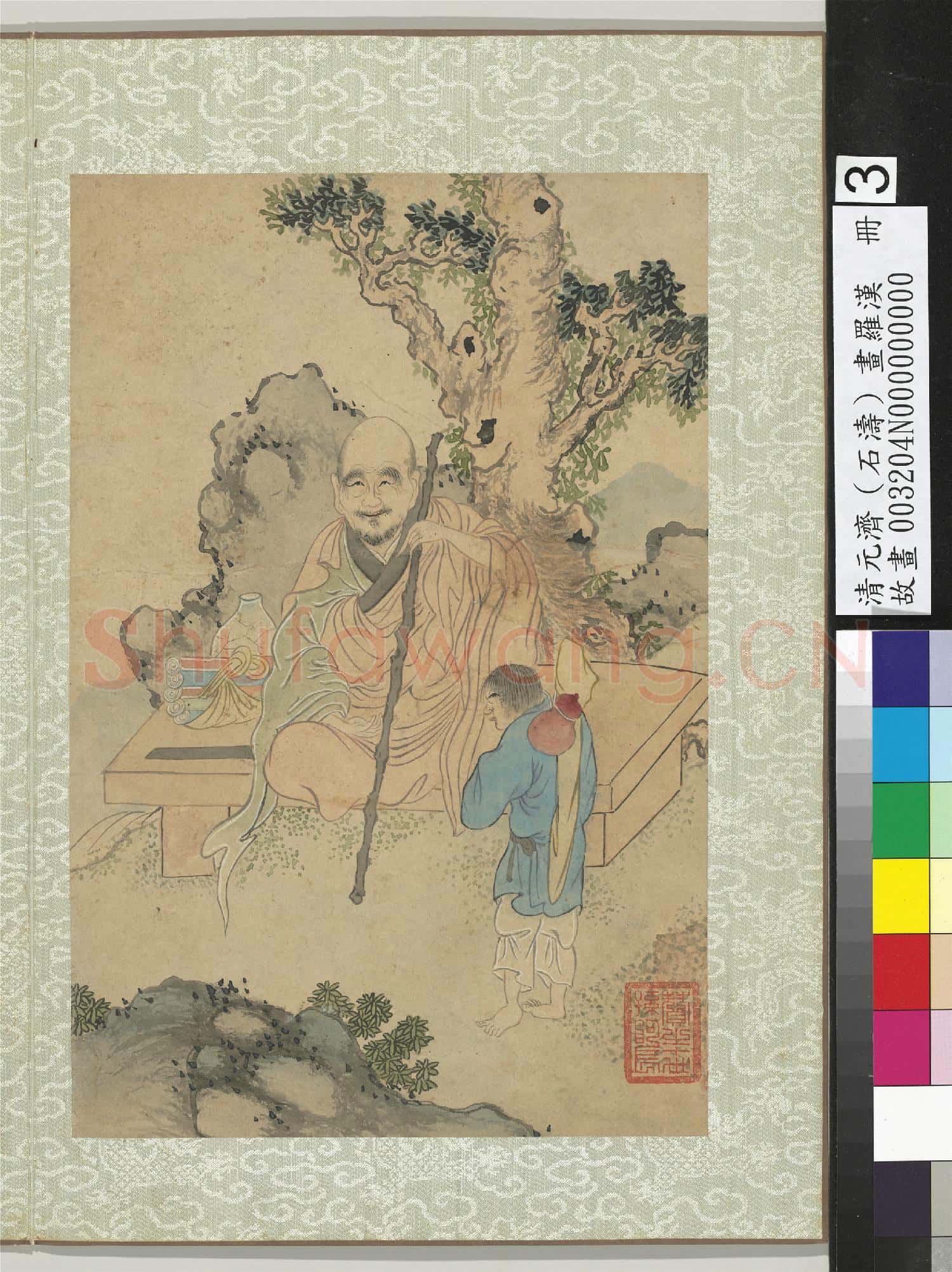 清石濤畫羅漢 冊 羅漢(三)