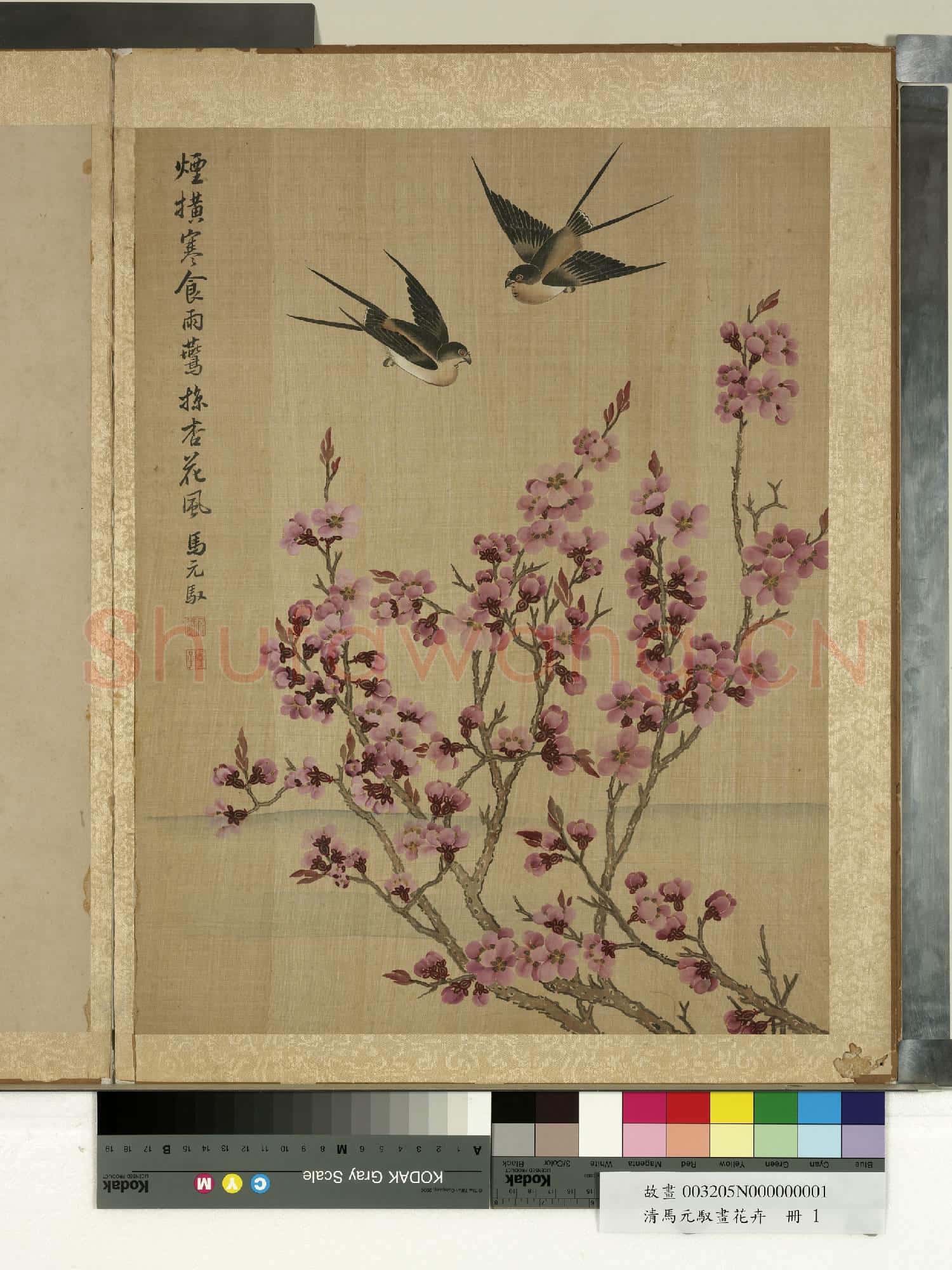 清馬元馭畫花卉 冊 杏花燕子