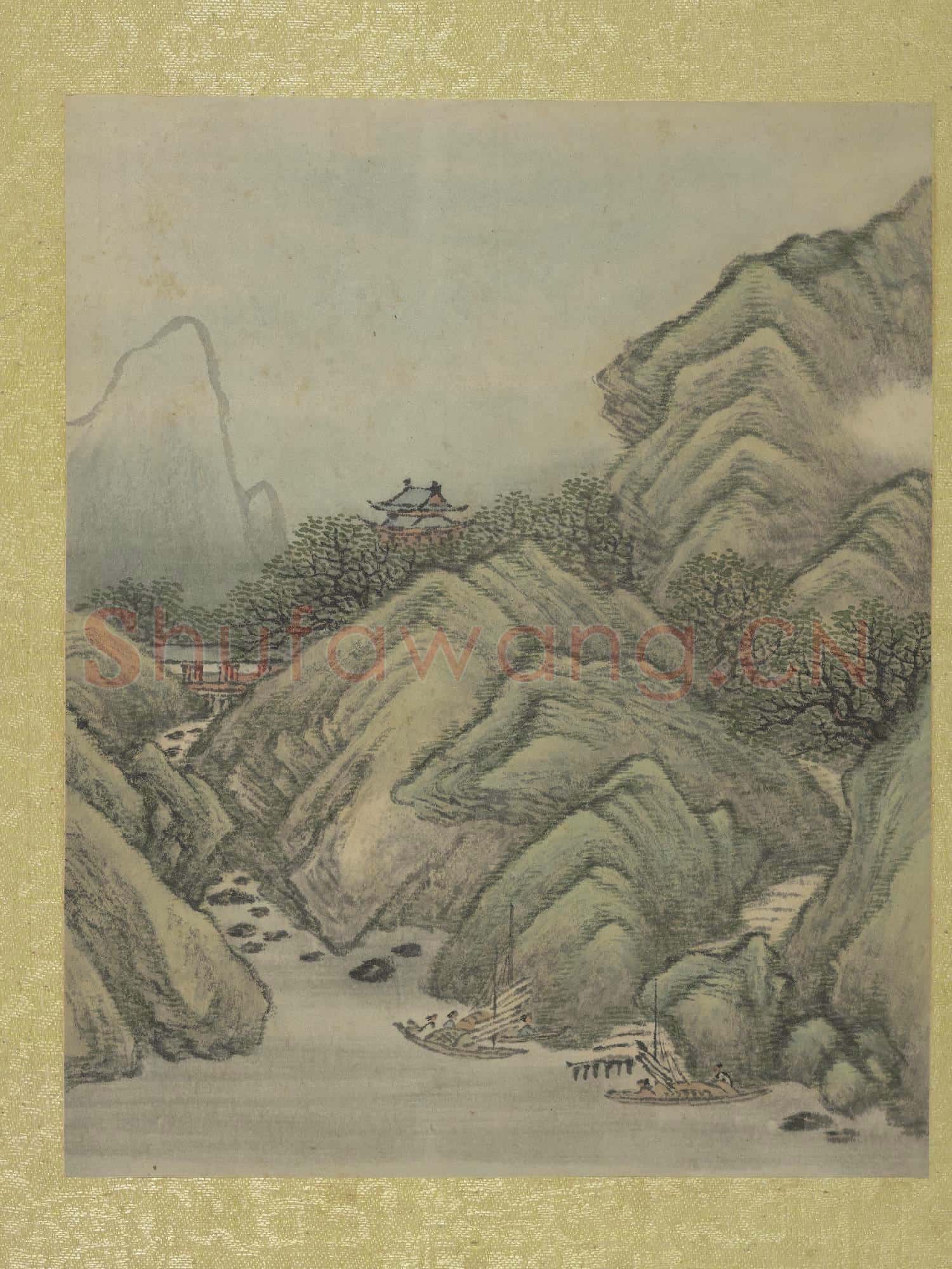 清允禧山水 冊 層巖古木