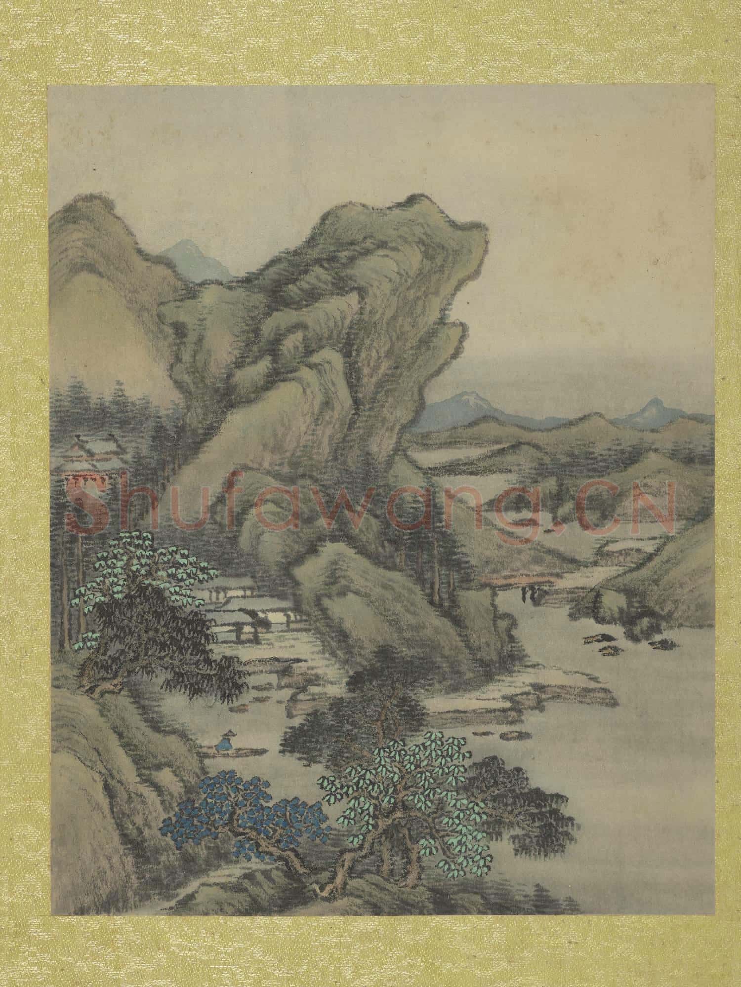 清允禧山水 冊 疊嶂松杉