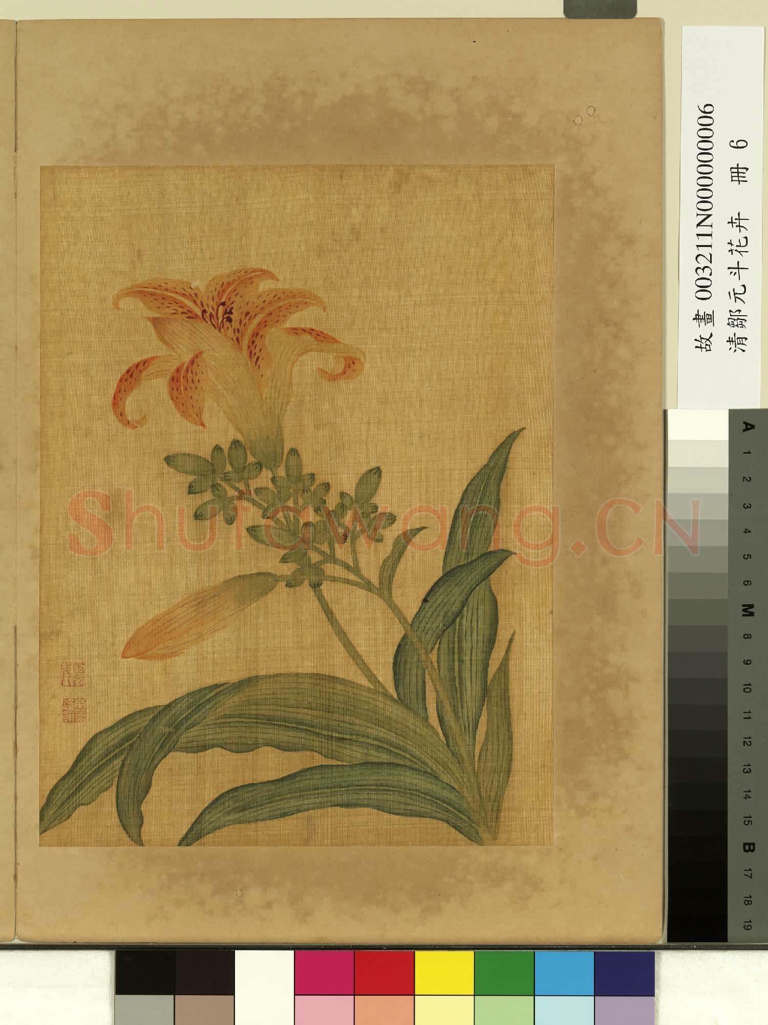 清鄒元斗花卉 冊 萱花
