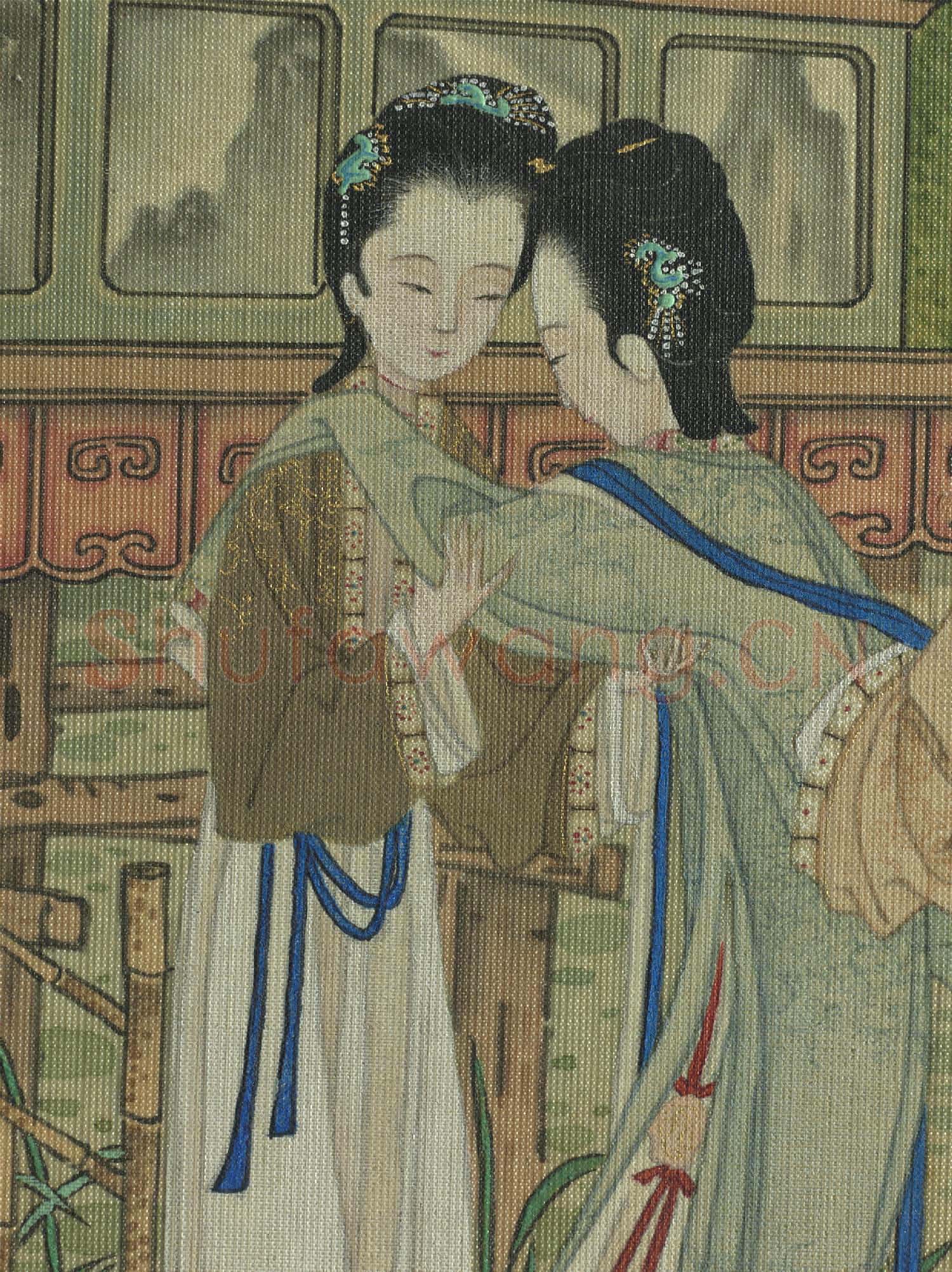 清焦秉貞畫仕女圖 冊 蓮舟晚泊