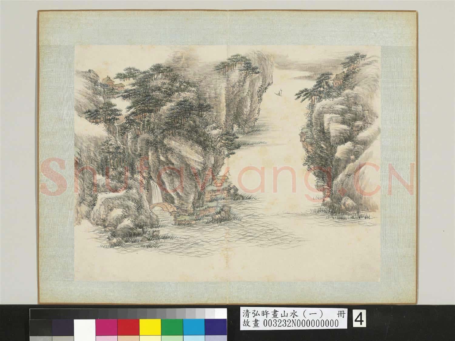 清弘旿畫山水(一)冊 遠峽歸帆