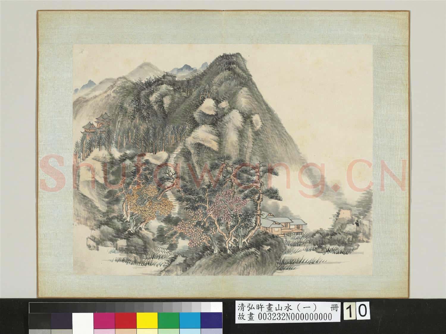 清弘旿畫山水(一)冊 絕壑聞鐘