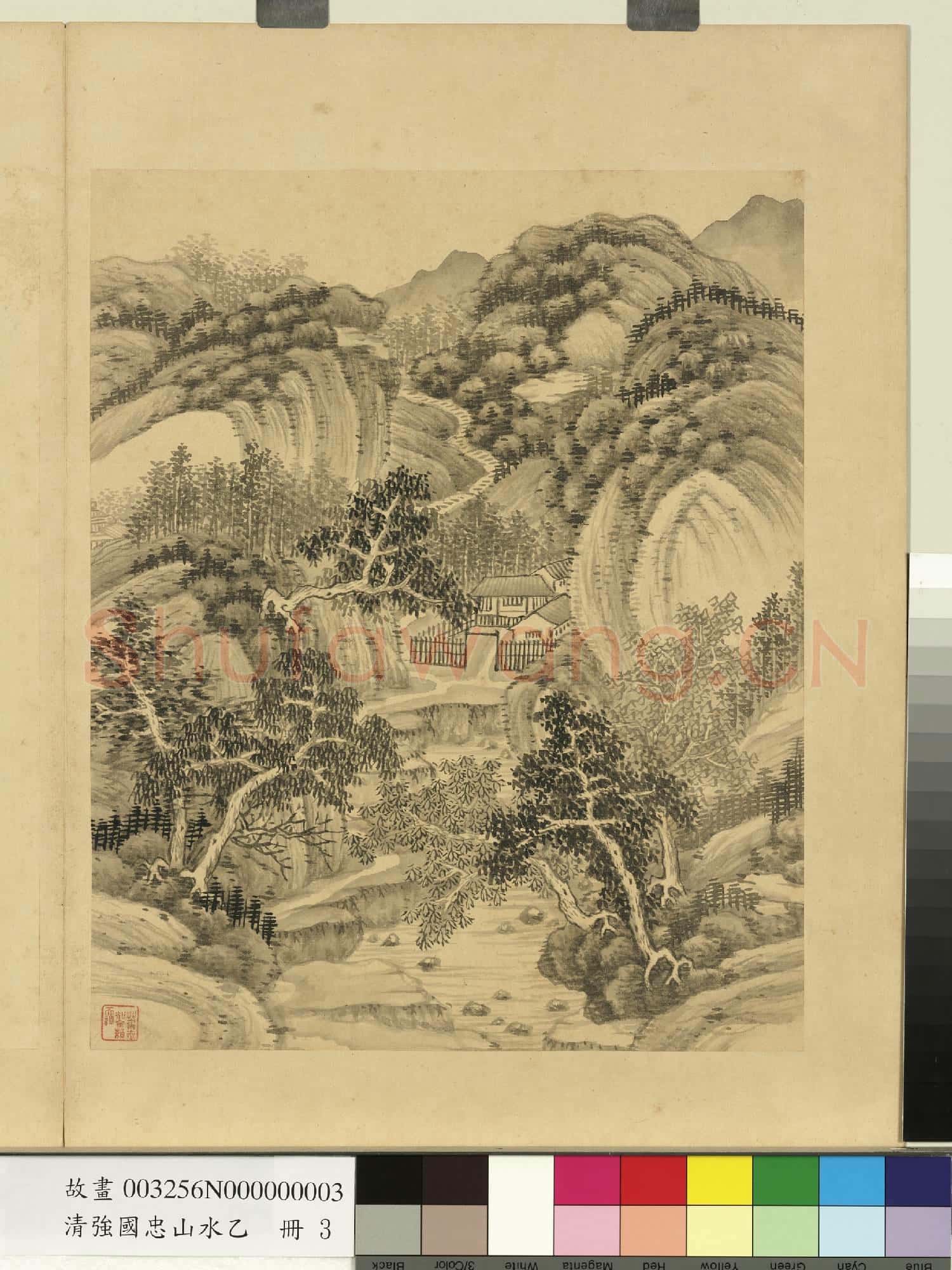 清強國忠山水乙 冊 巖壑幽居