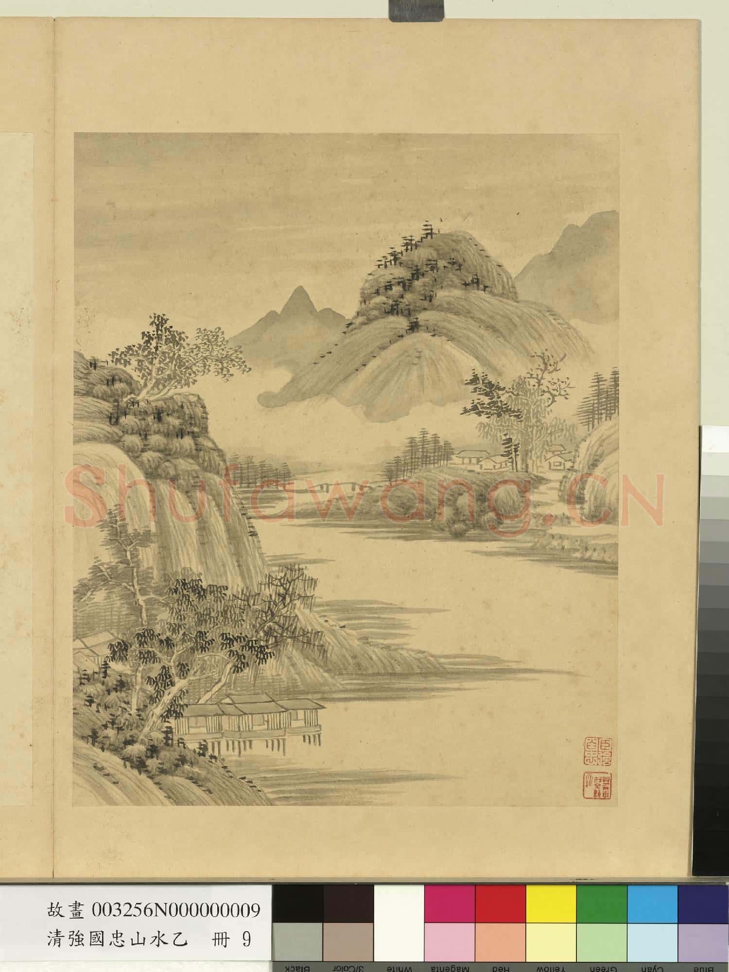 清強國忠山水乙 冊 平湖亭榭