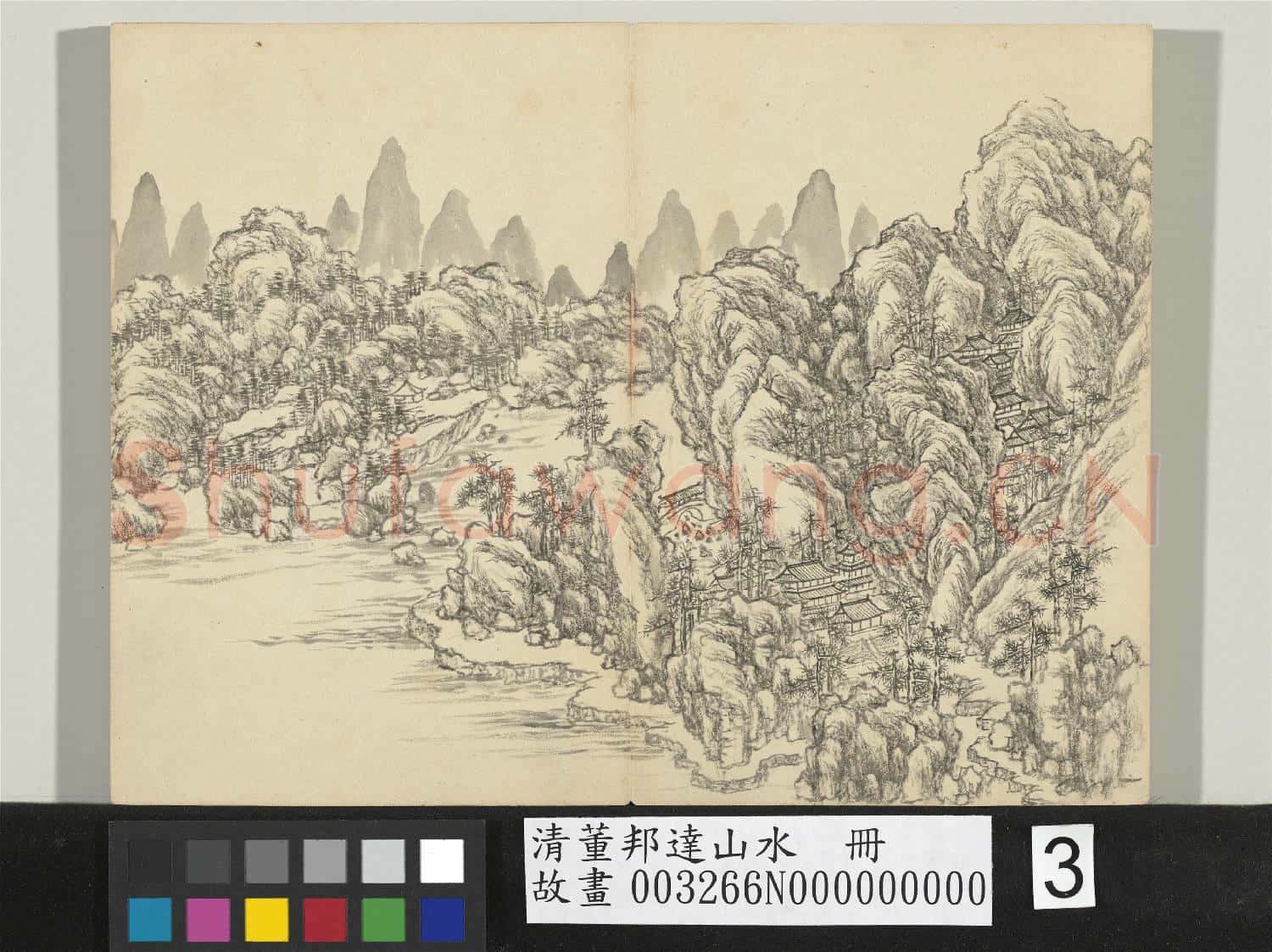 清董邦達山水 冊 幽巖古寺