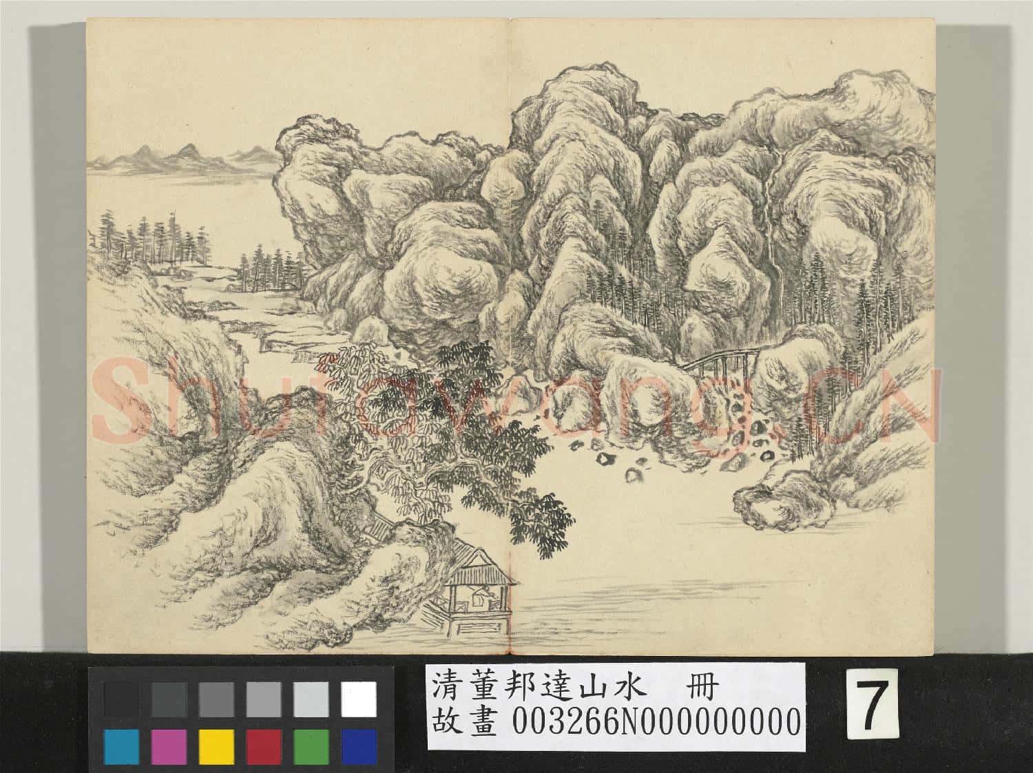 清董邦達山水 冊 谿橋水榭